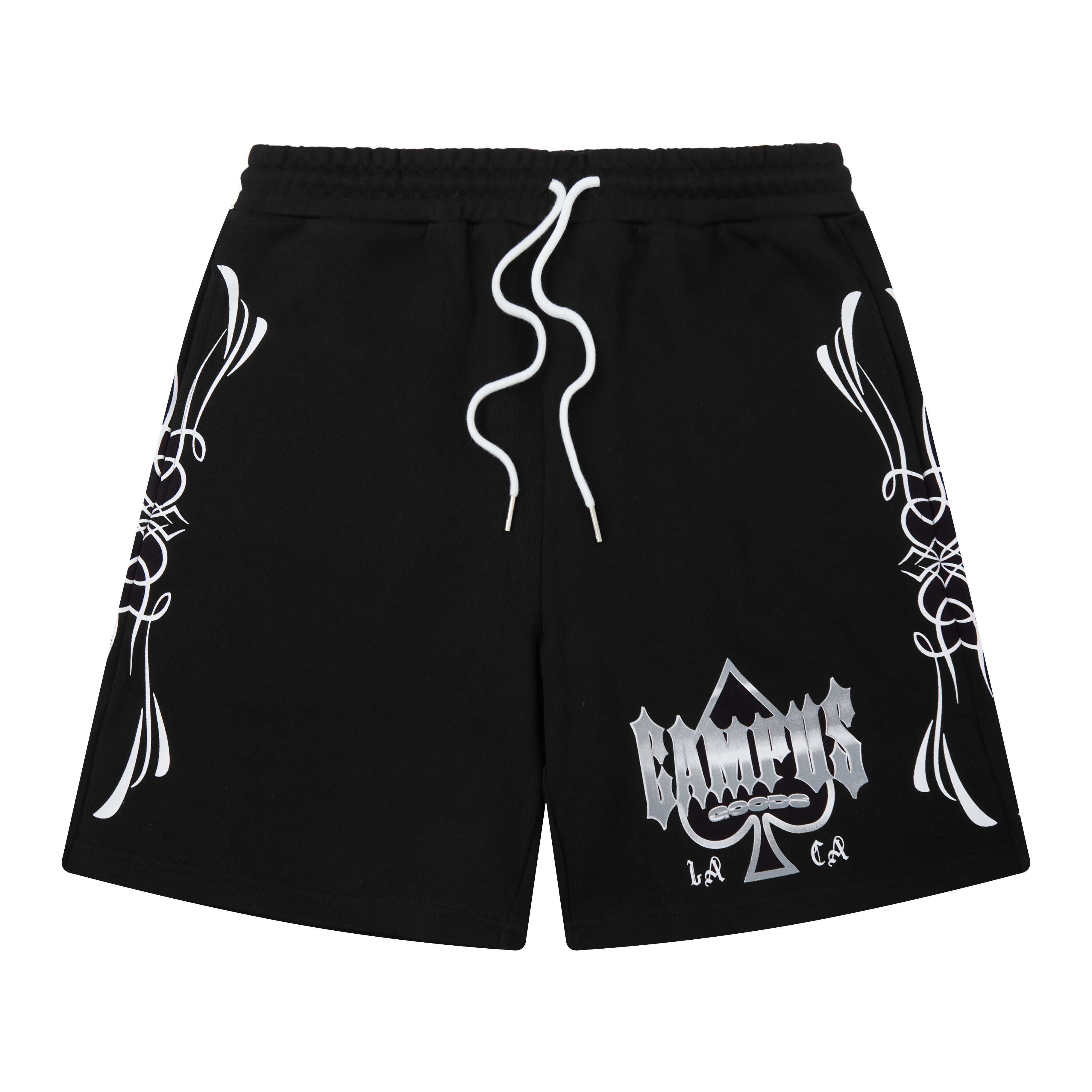Chrome Fleece Shorts (Black Wash) – Campus Goods LA