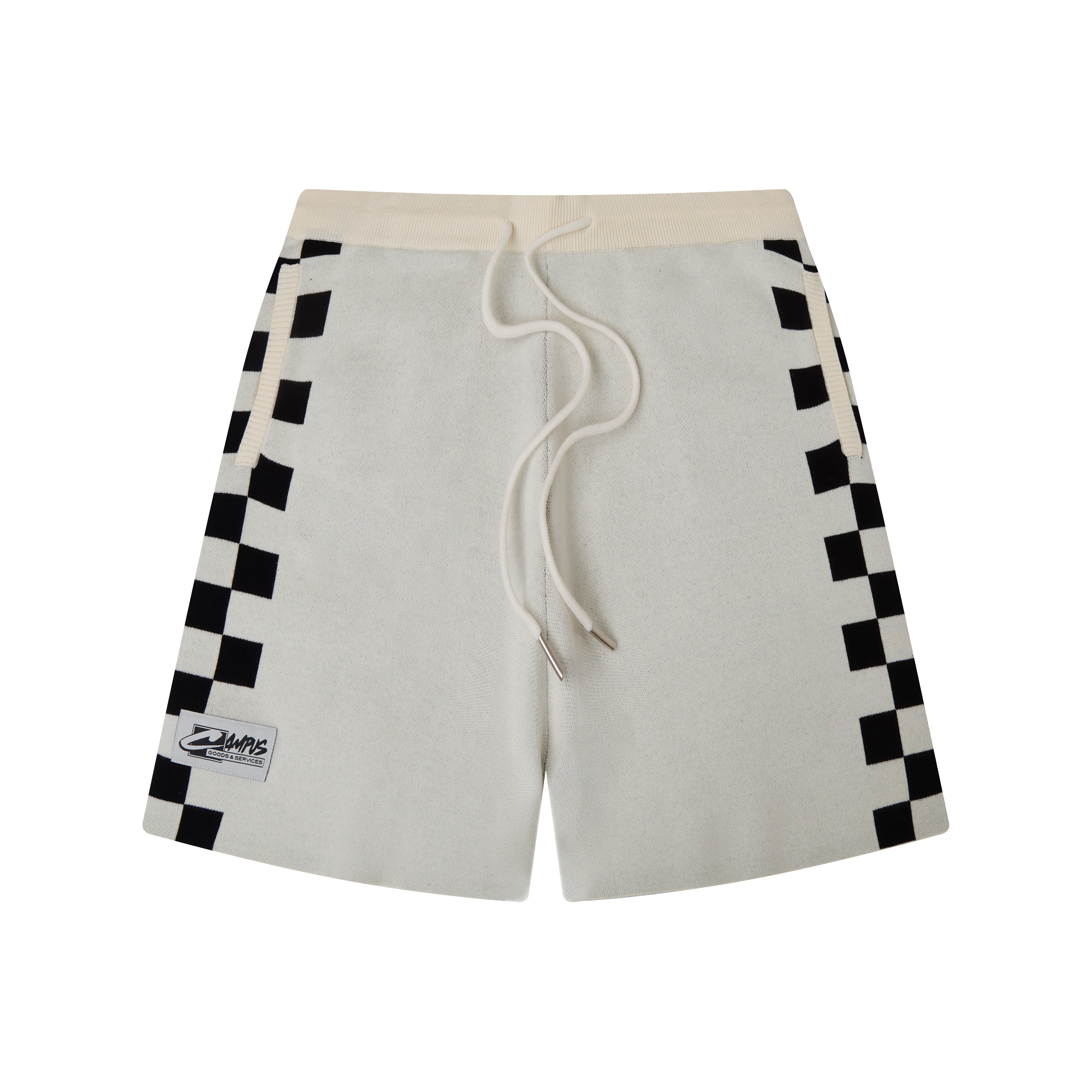Checkered Jacquard Short - Cream