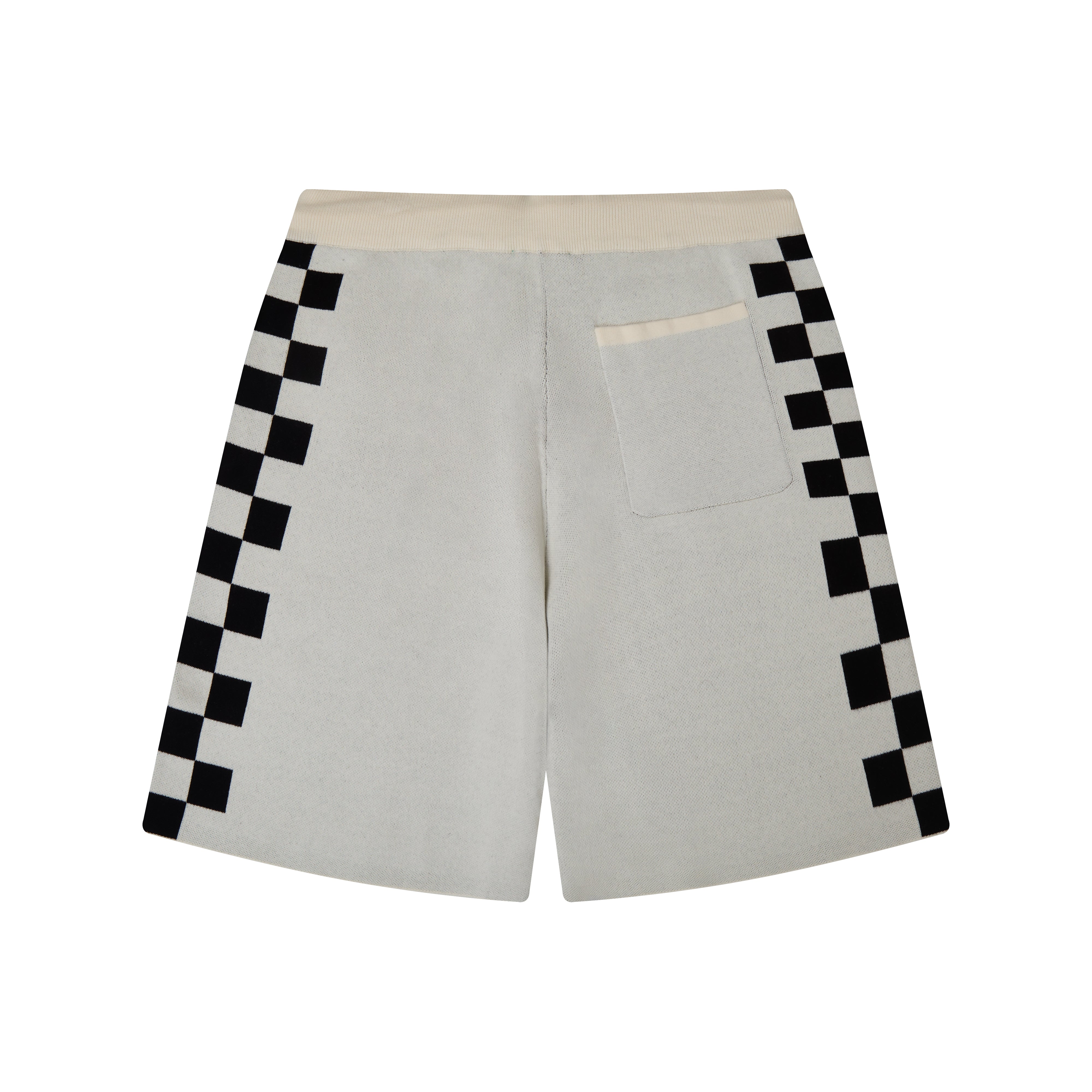 Checkered Jacquard Short - Cream