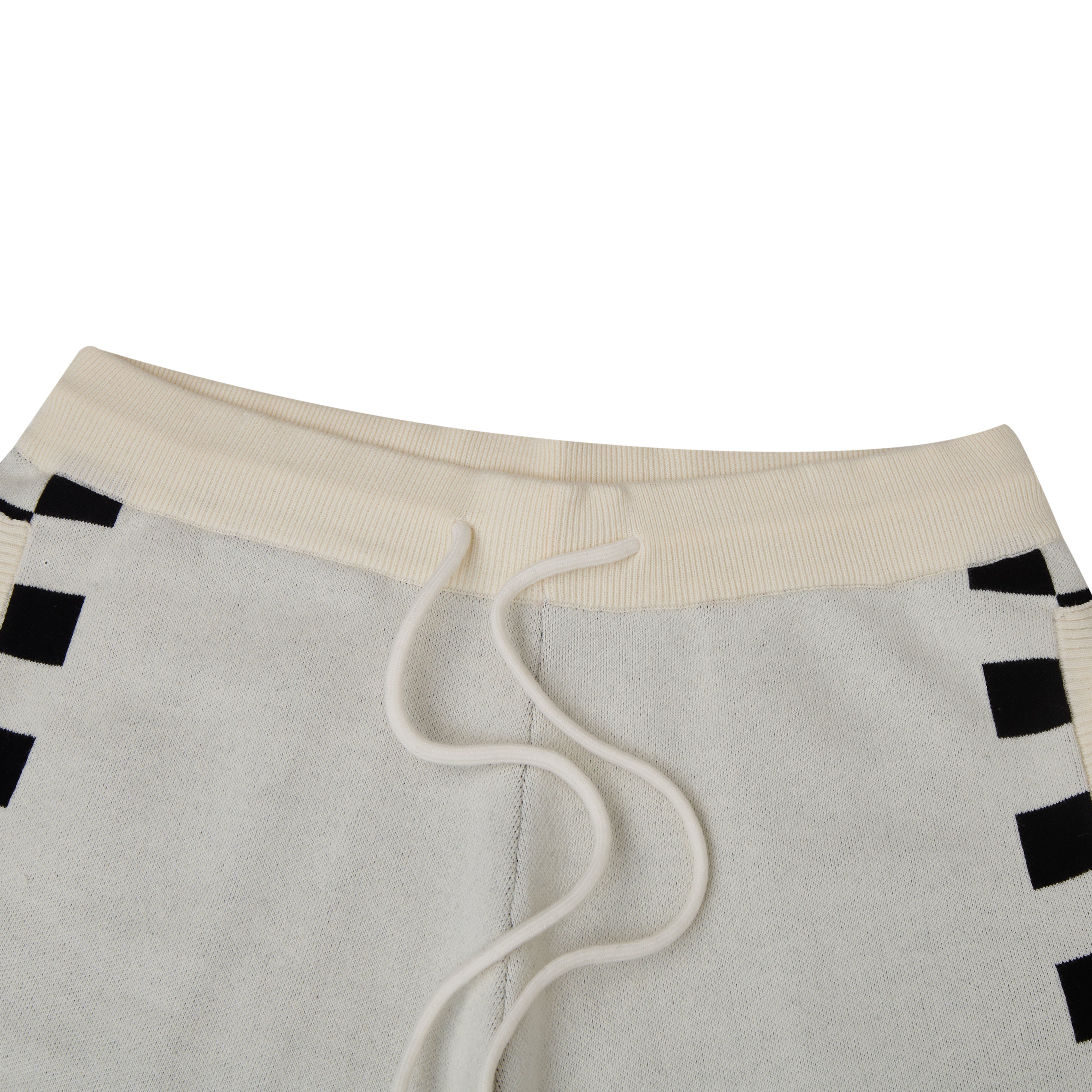 Checkered Jacquard Short - Cream