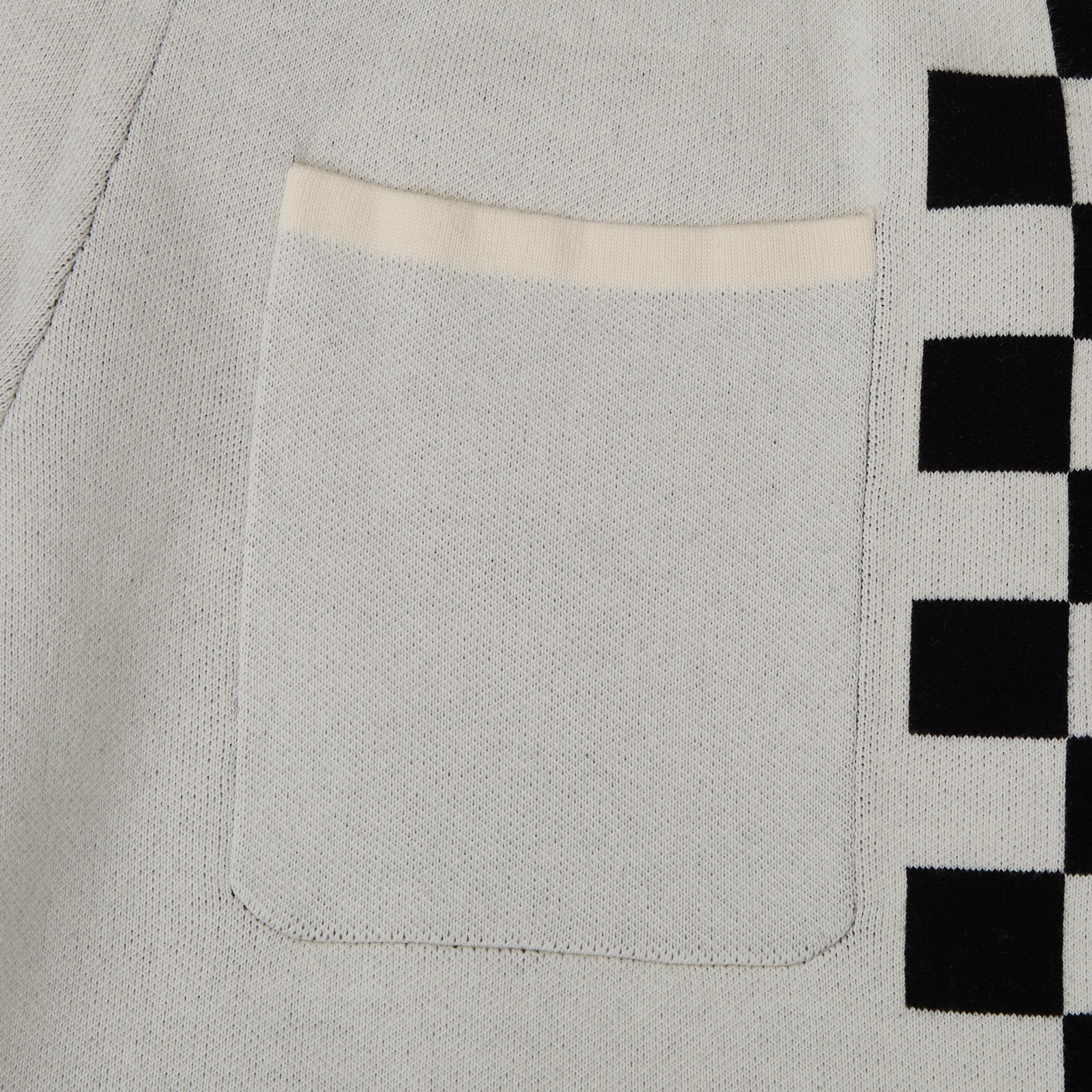 Checkered Jacquard Short - Cream