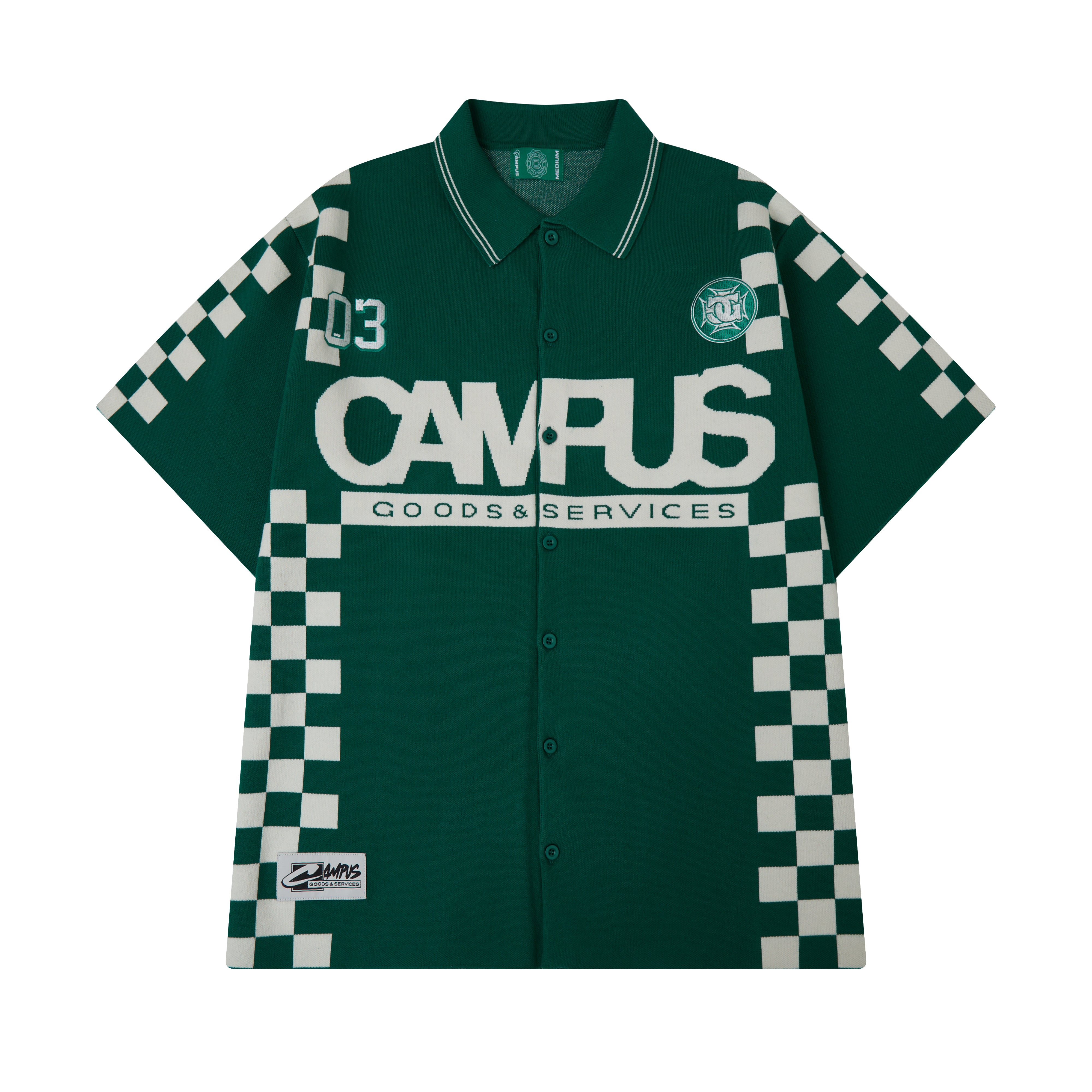 Checkered Jacquard Shirt - Green