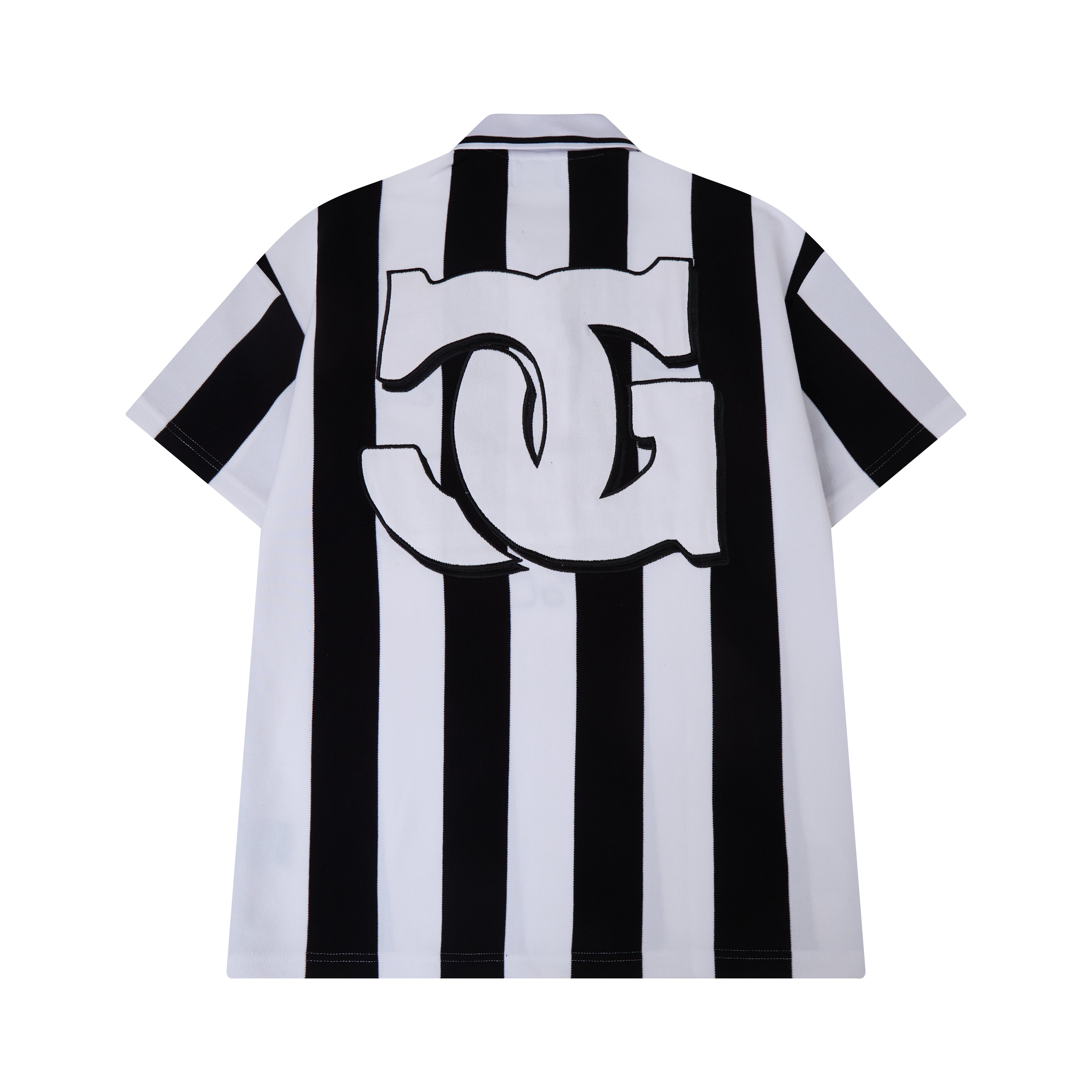 Striped SS Polo - Black