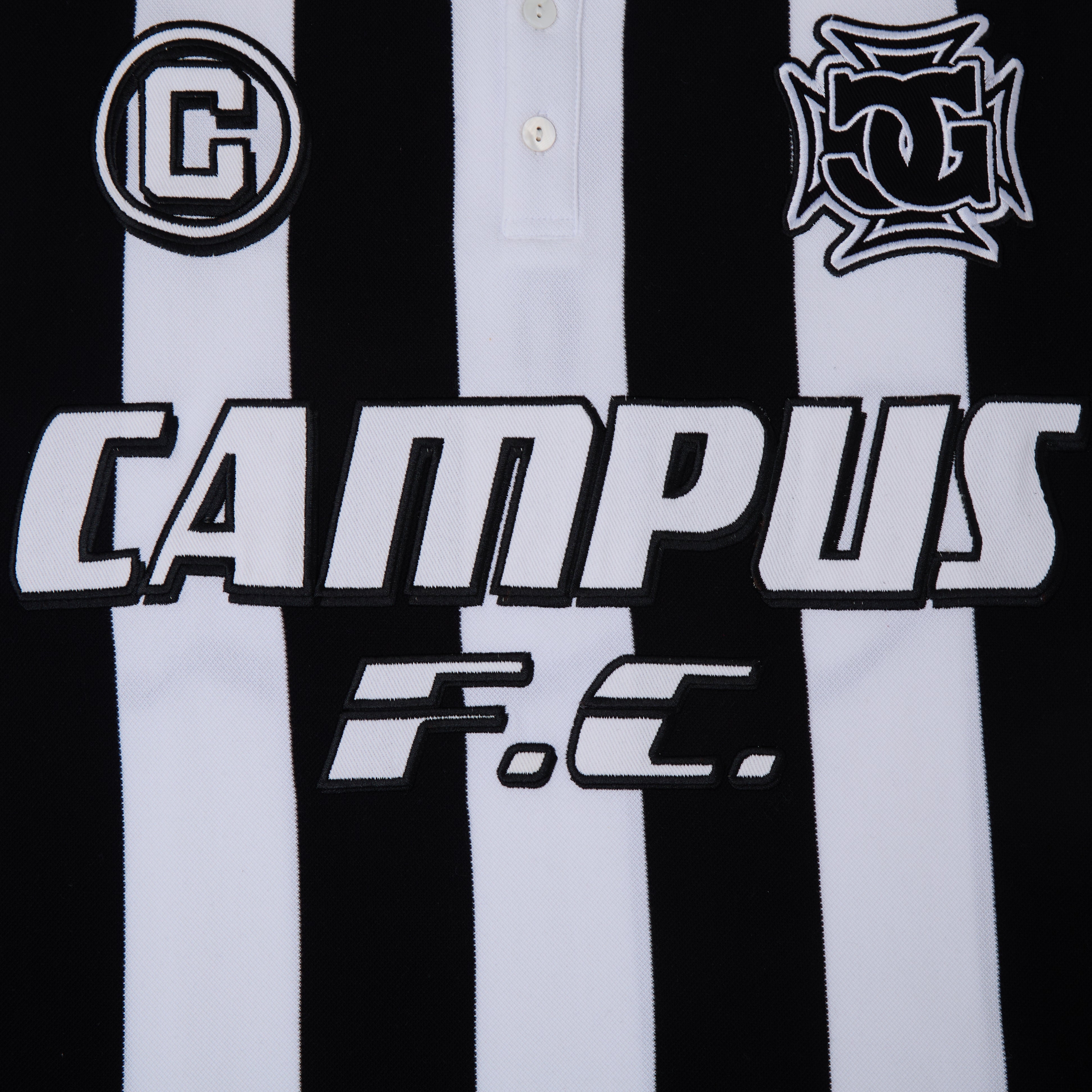Striped SS Polo - Black