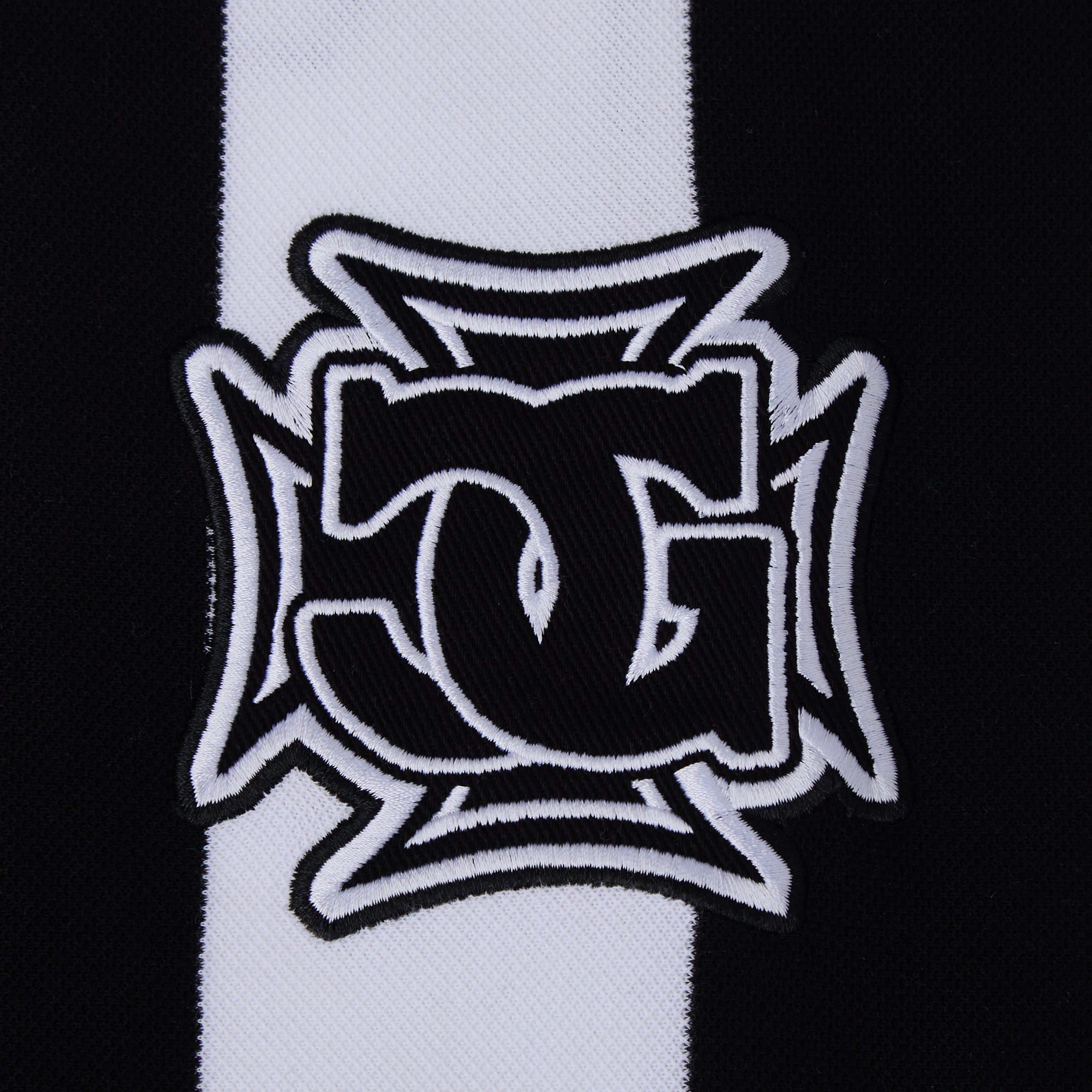 Striped SS Polo - Black