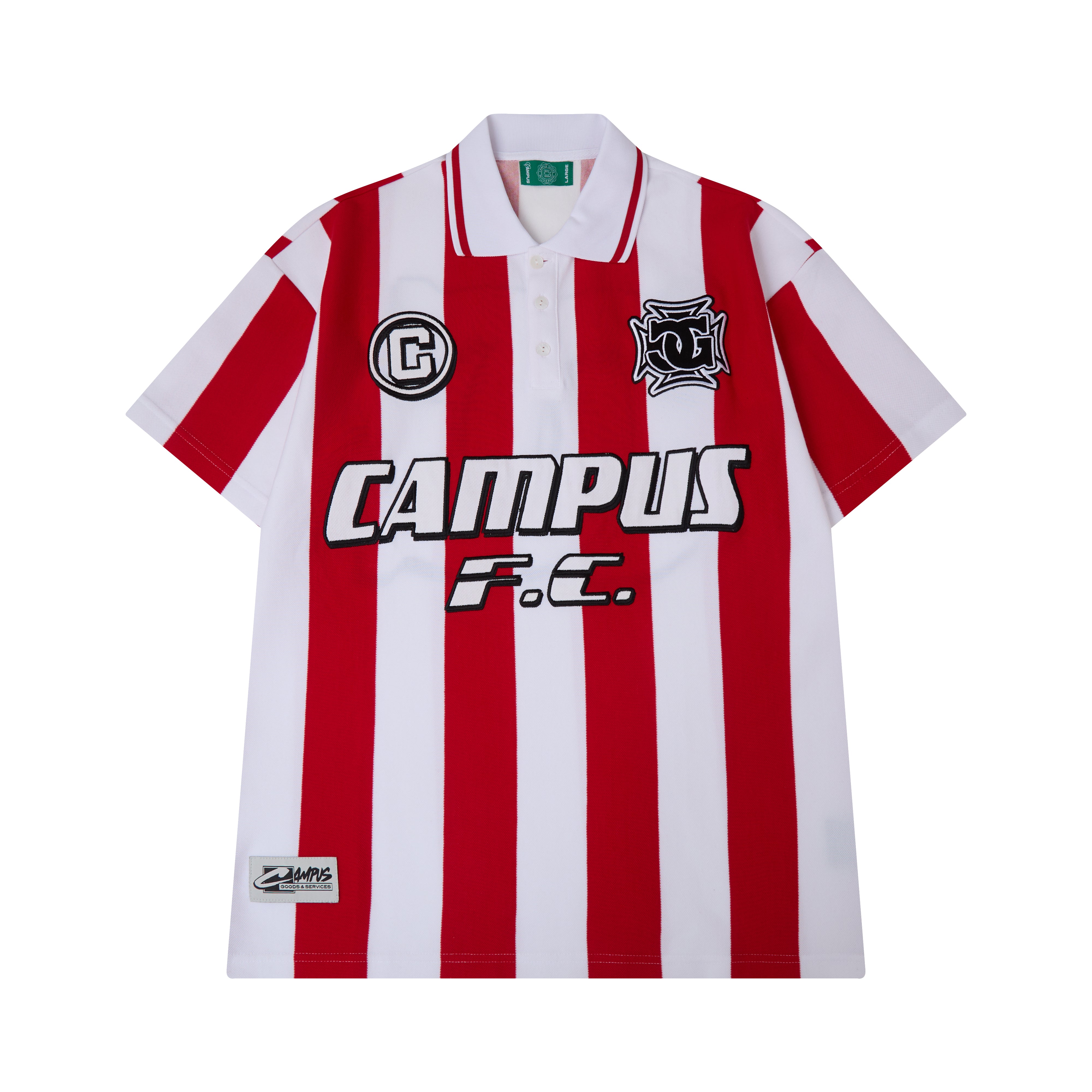 Striped SS Polo - Red