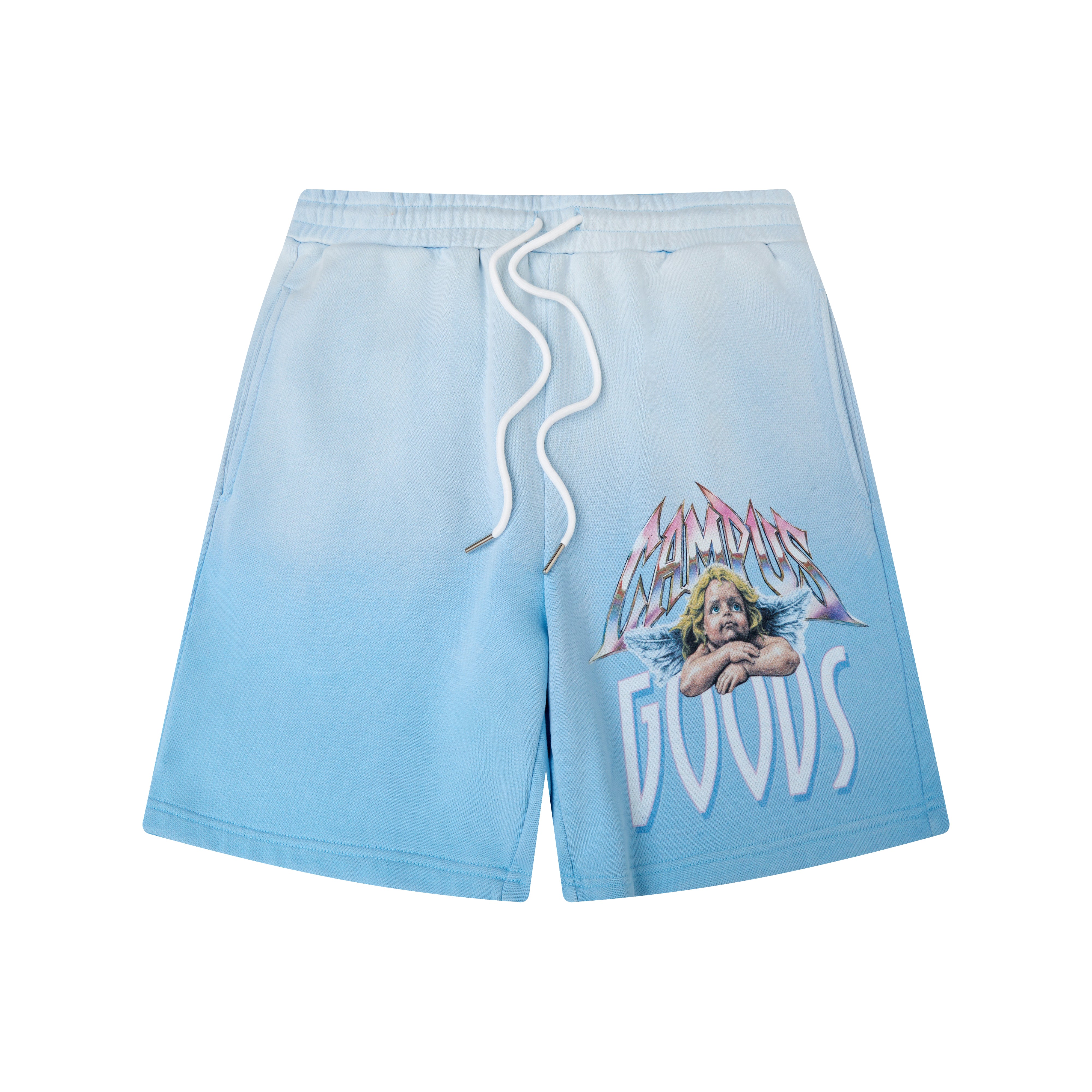 Metallic Terry Shorts - Sun Fade Light Blue