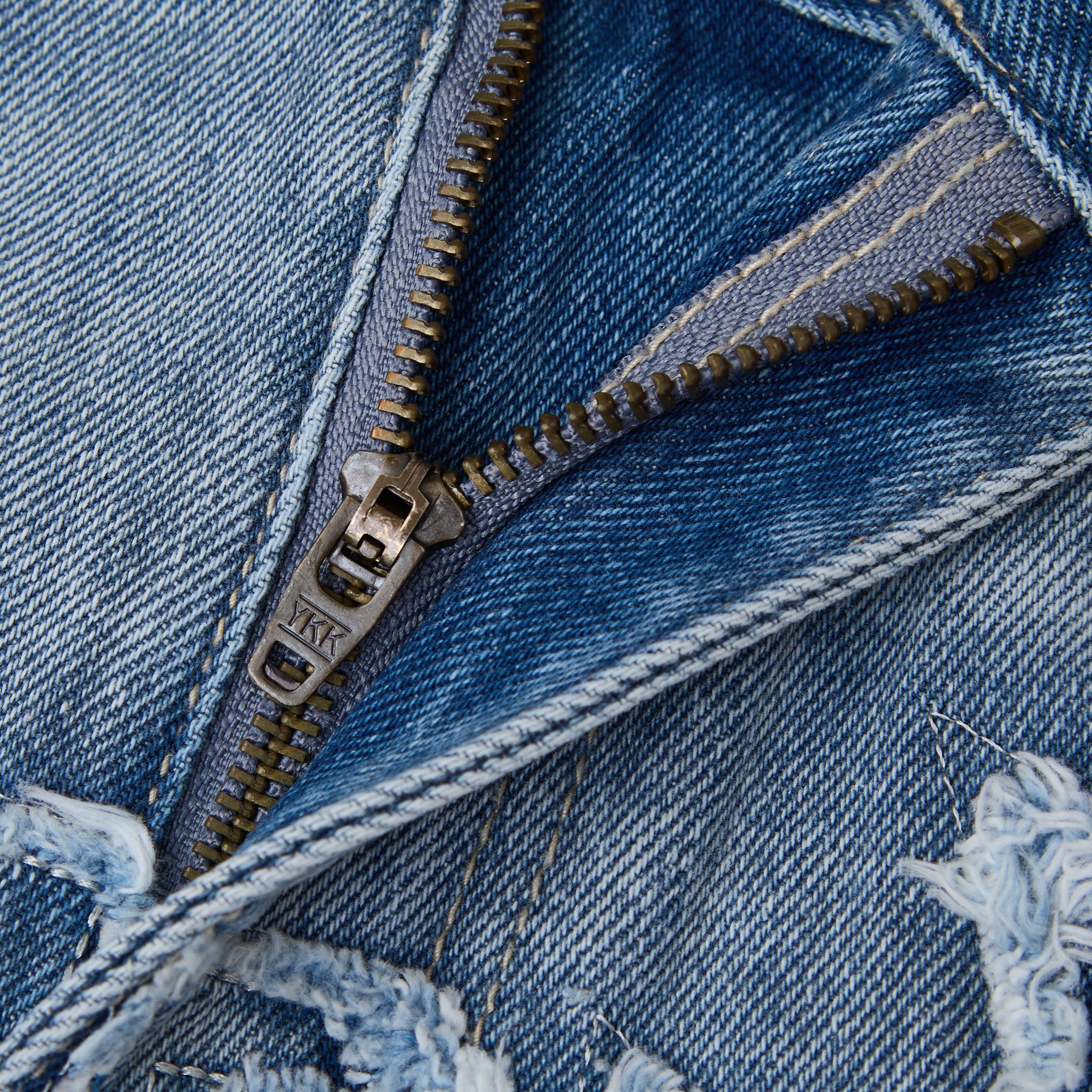Applique Denim Short - Blue