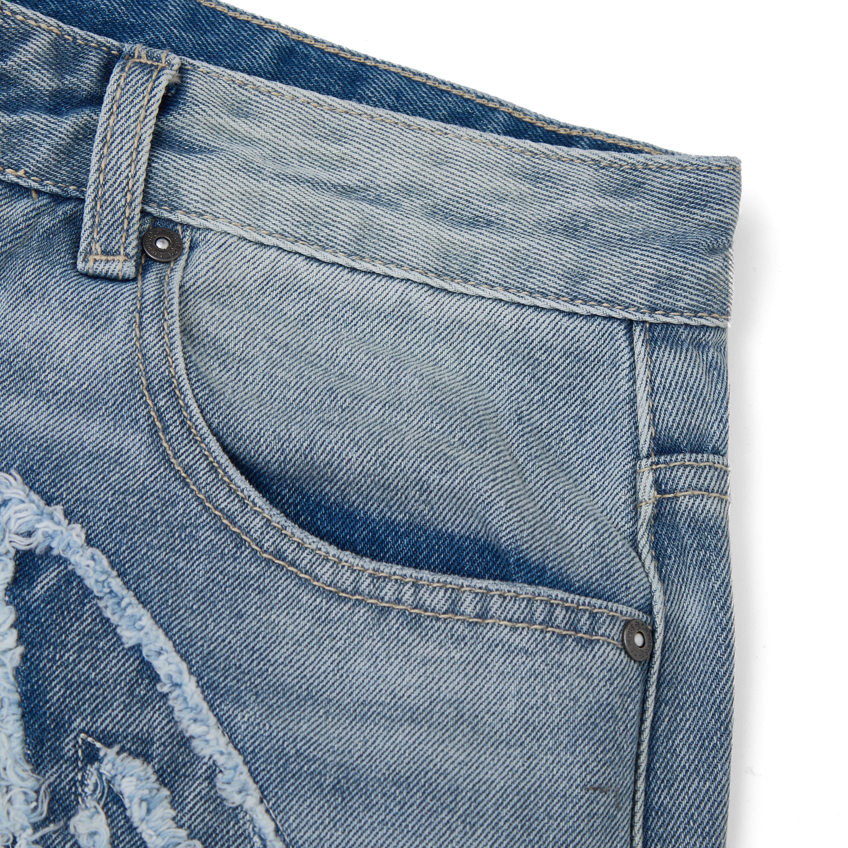 Applique Denim Short - Blue