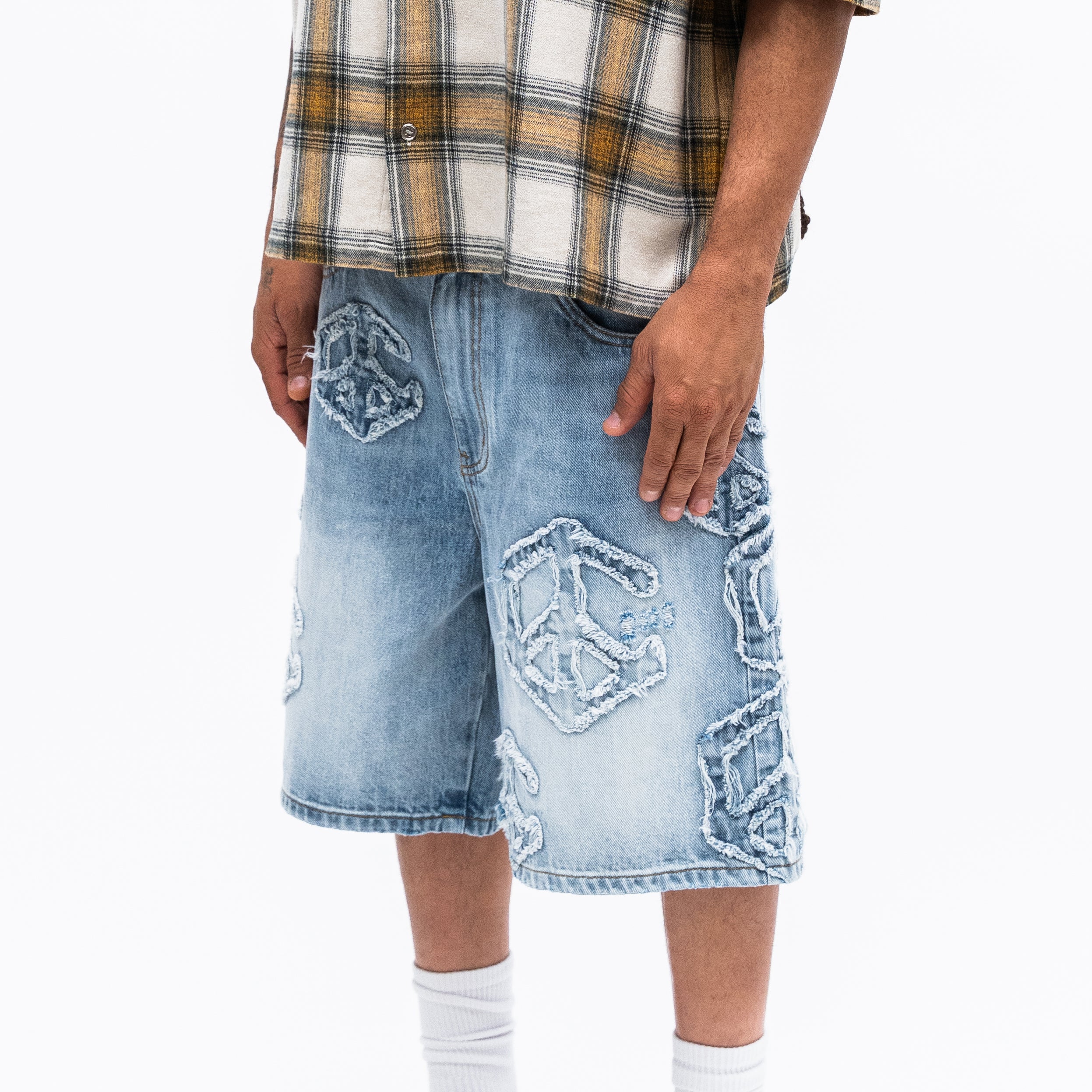 Truce Denim Jorts - Blue