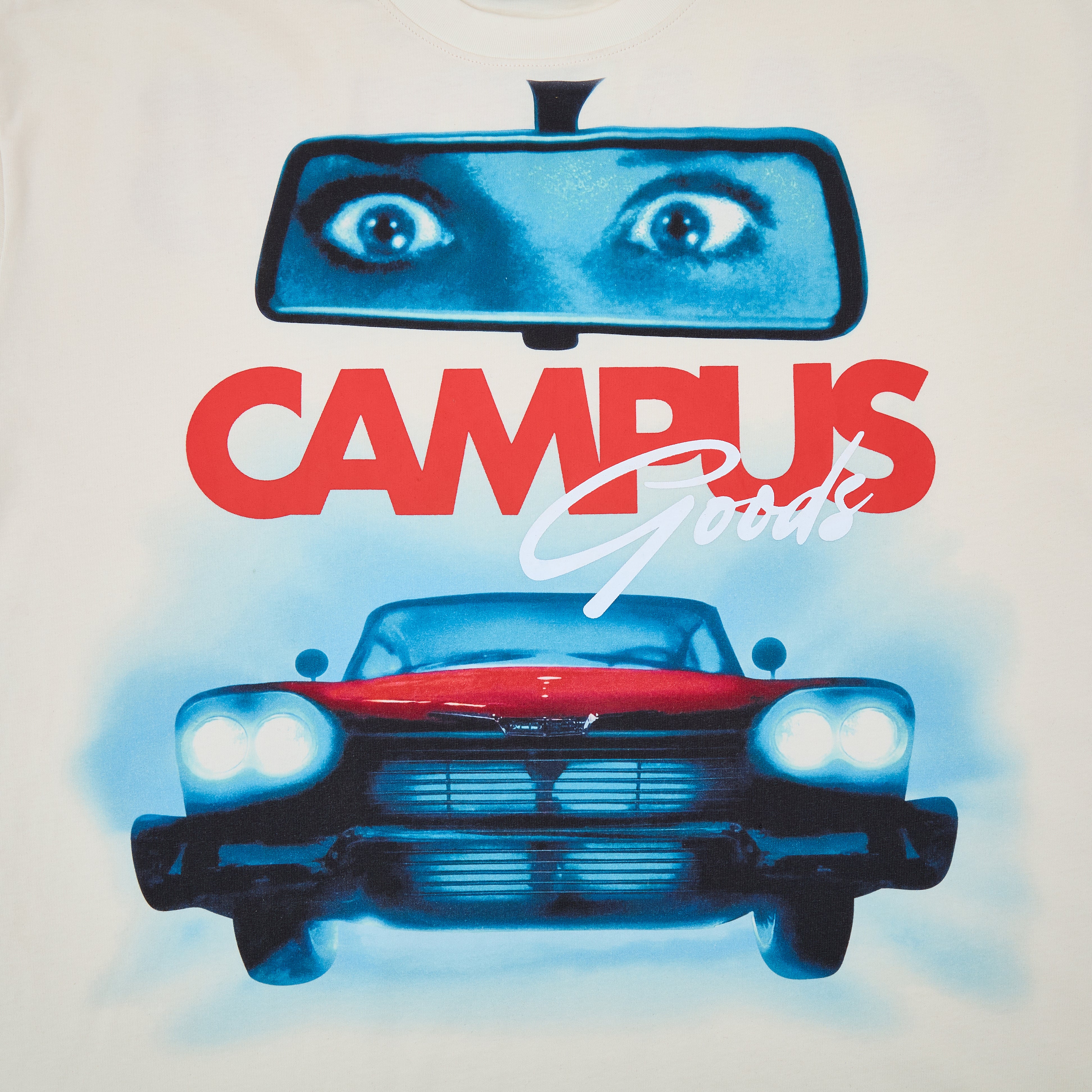 Rearview Horror Tee - Cream
