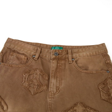 Truce Denim Jorts - Brown