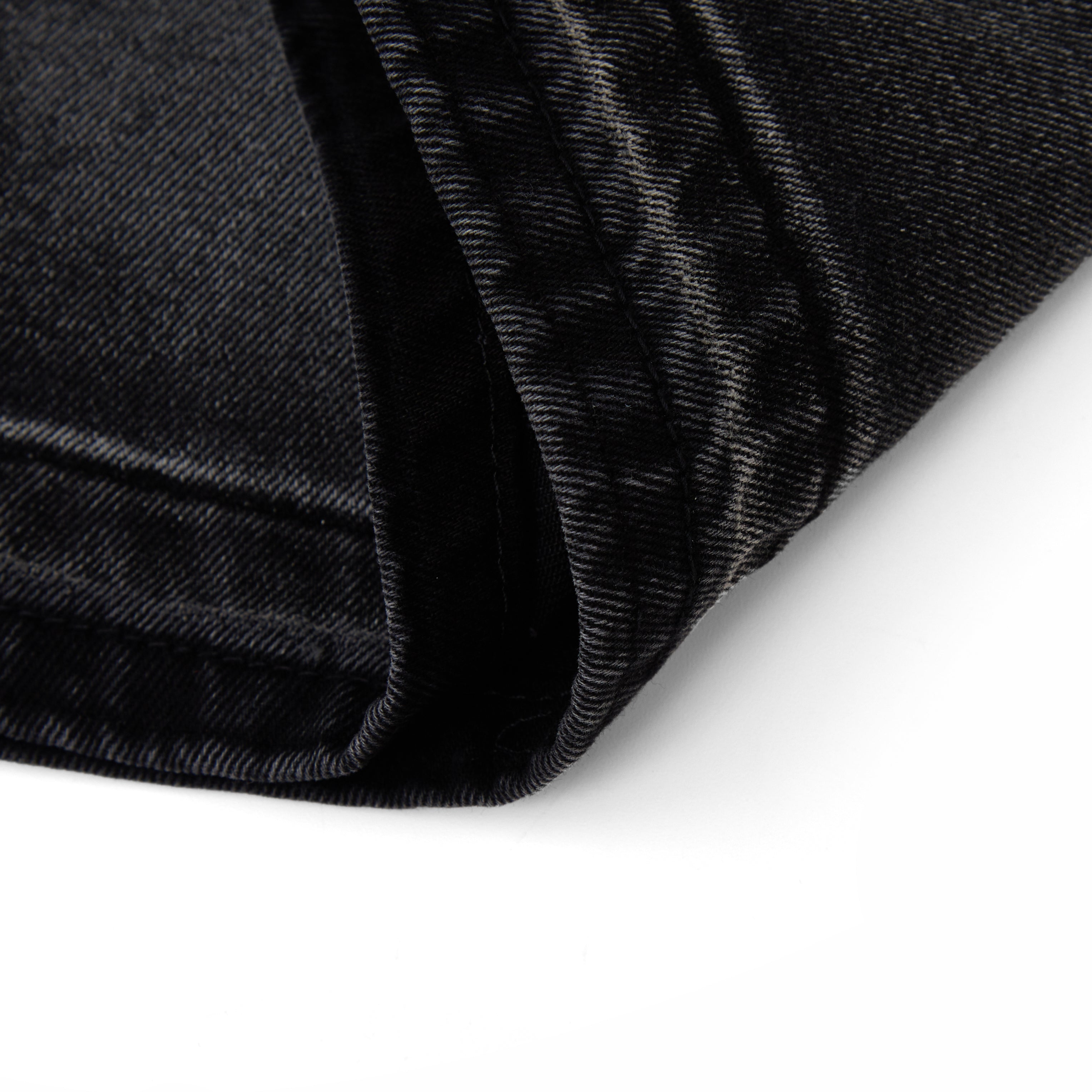 Applique Denim Short - Black