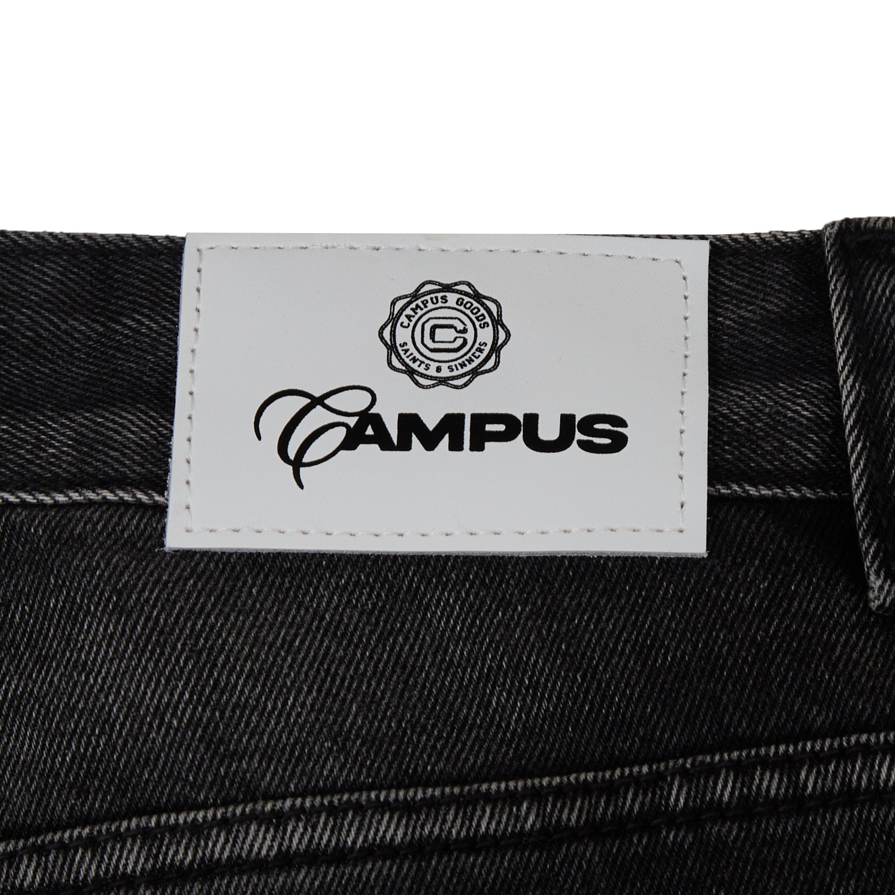 Applique Denim Short - Black