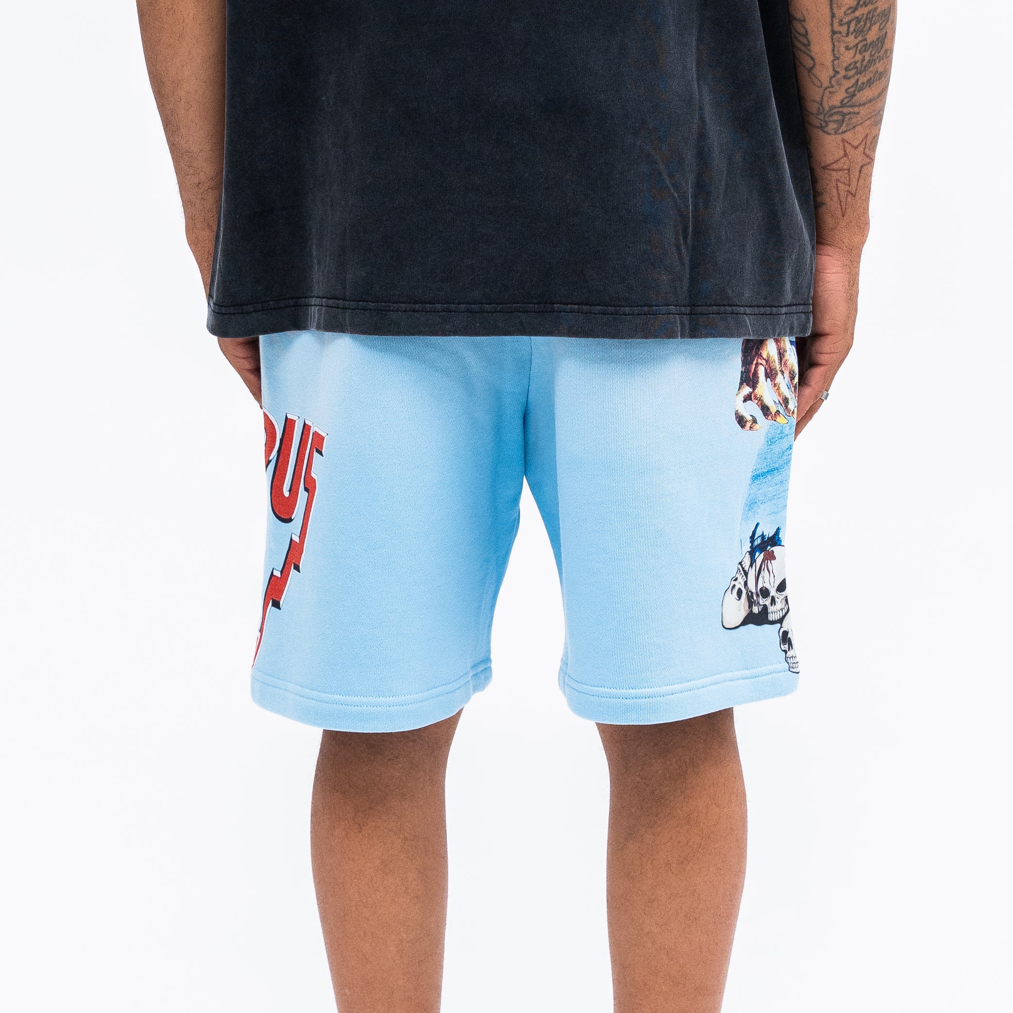 Bone Collector Sweat Shorts - Blue