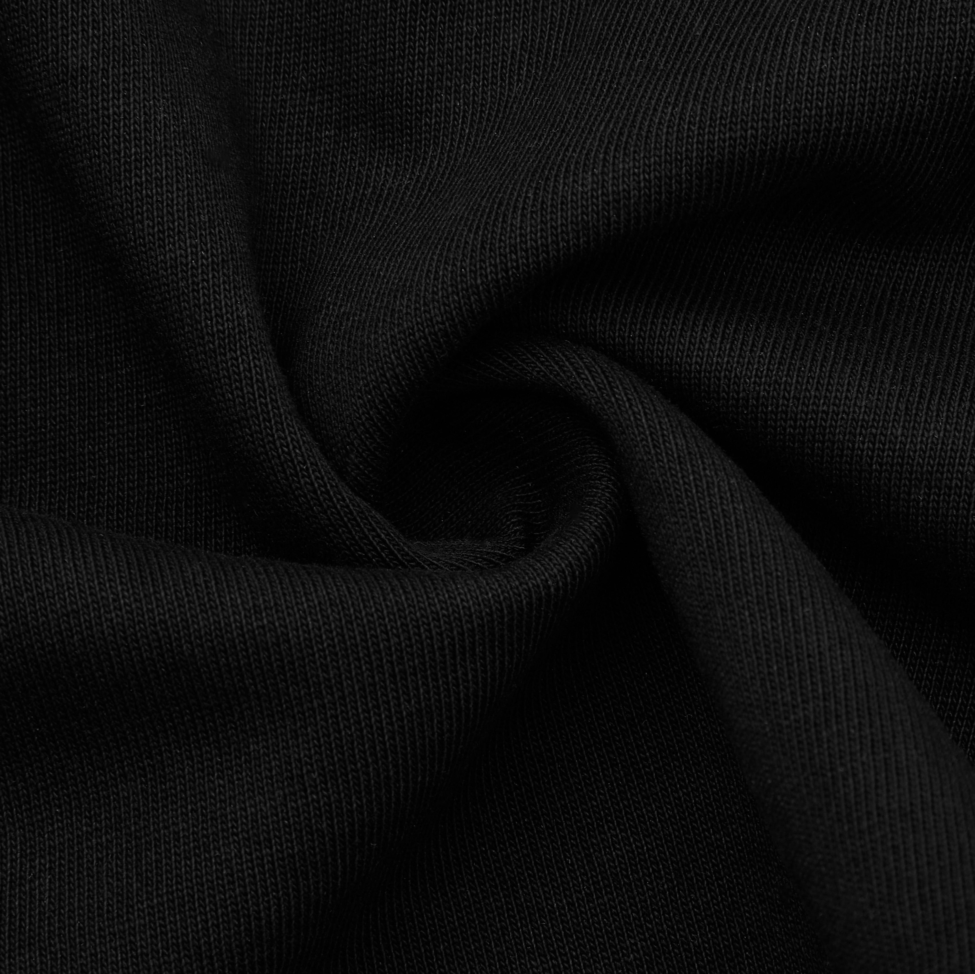 Close-up of black fabric with a textured pattern