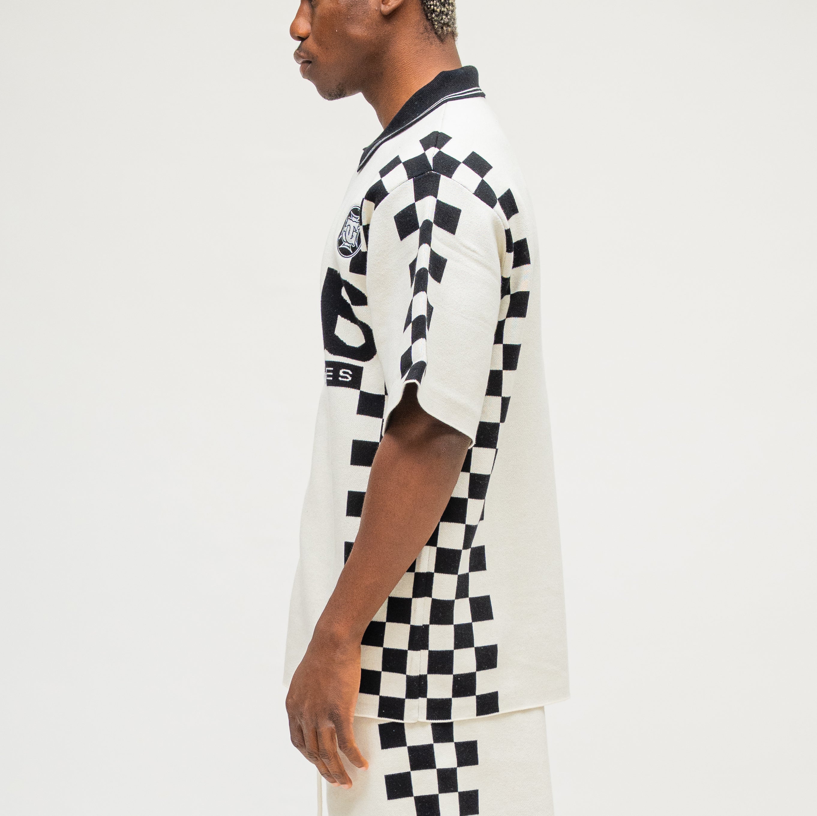 Checkered Jacquard Shirt - Cream