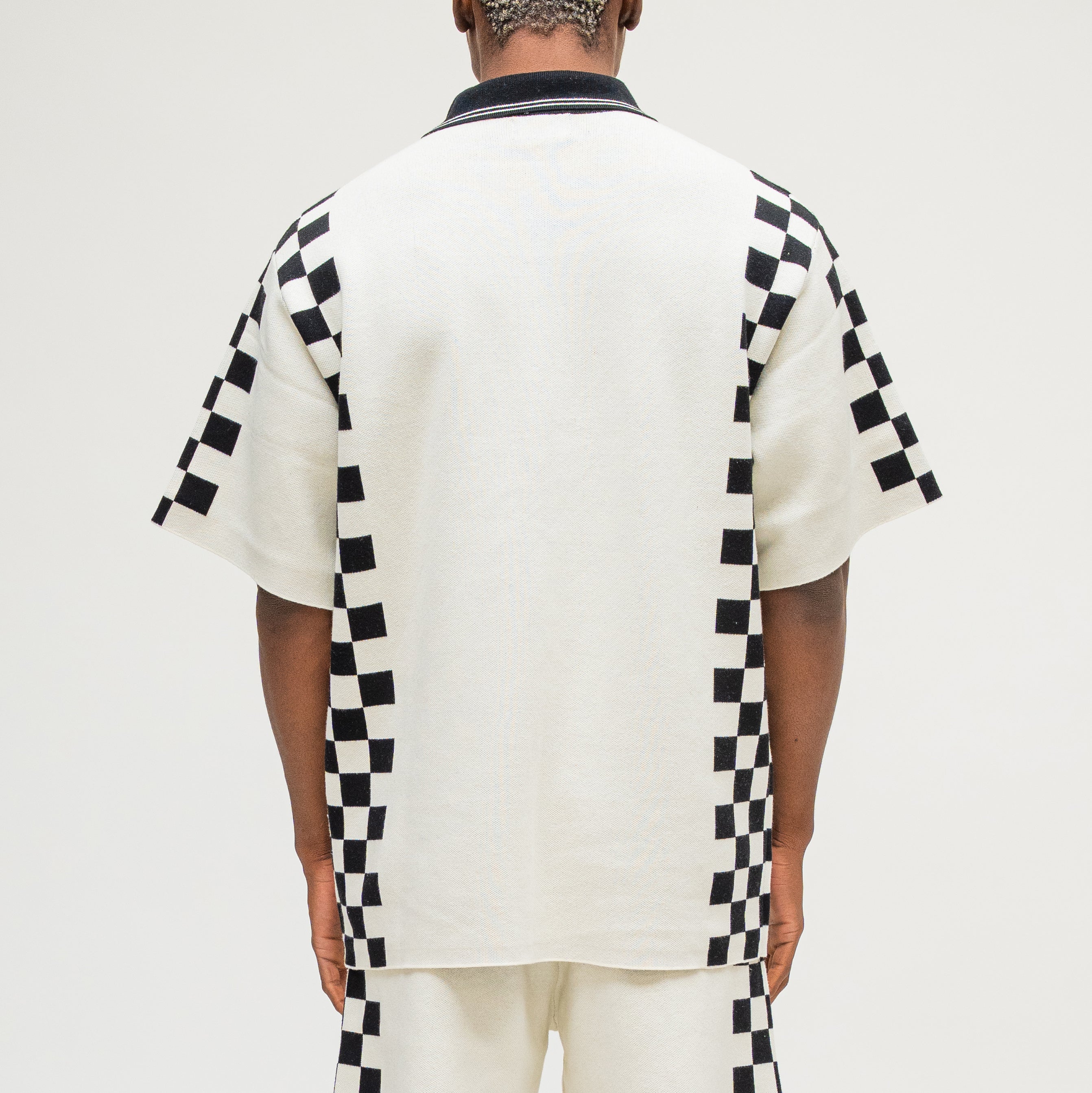 Checkered Jacquard Shirt - Cream