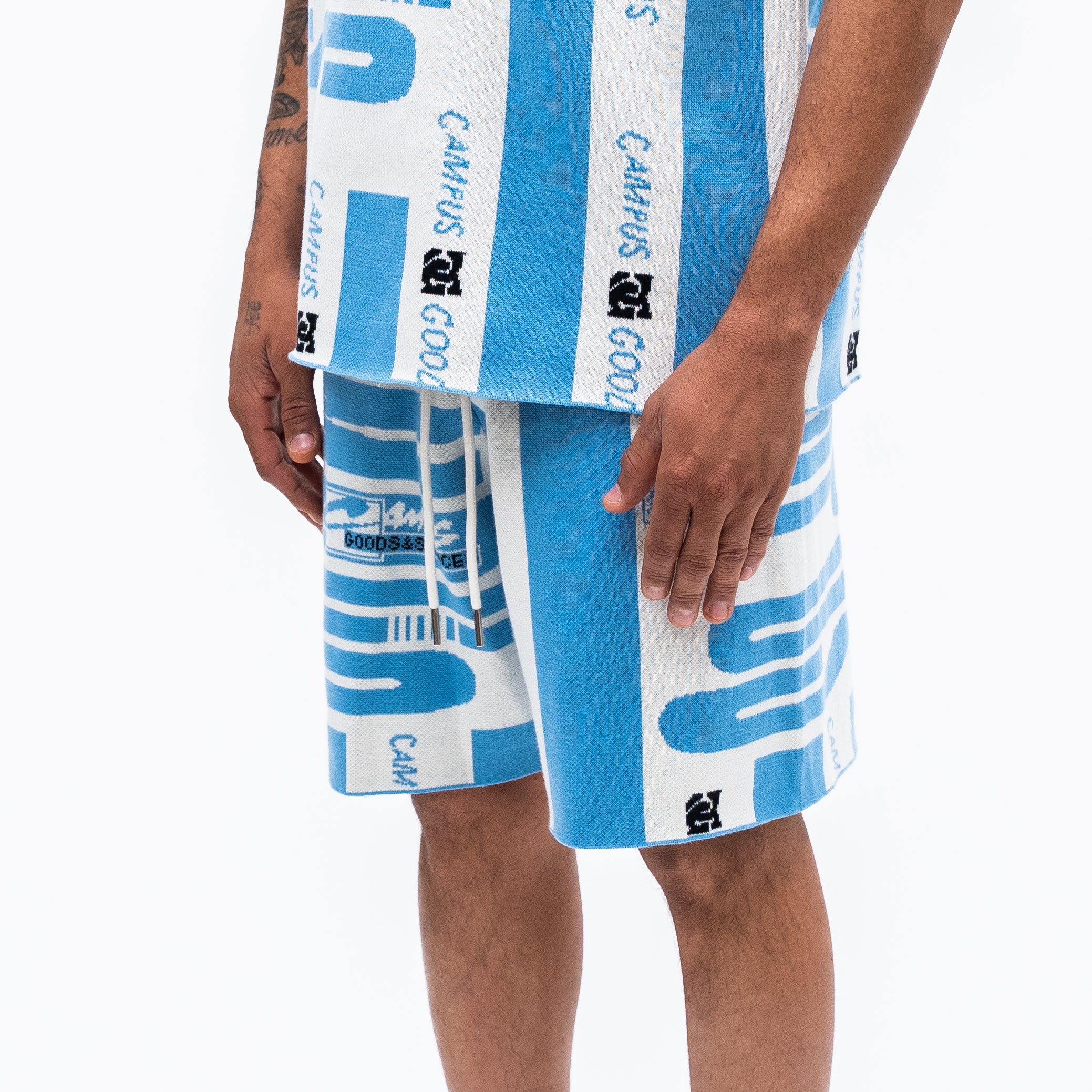 Campus Knit Shorts - Blue