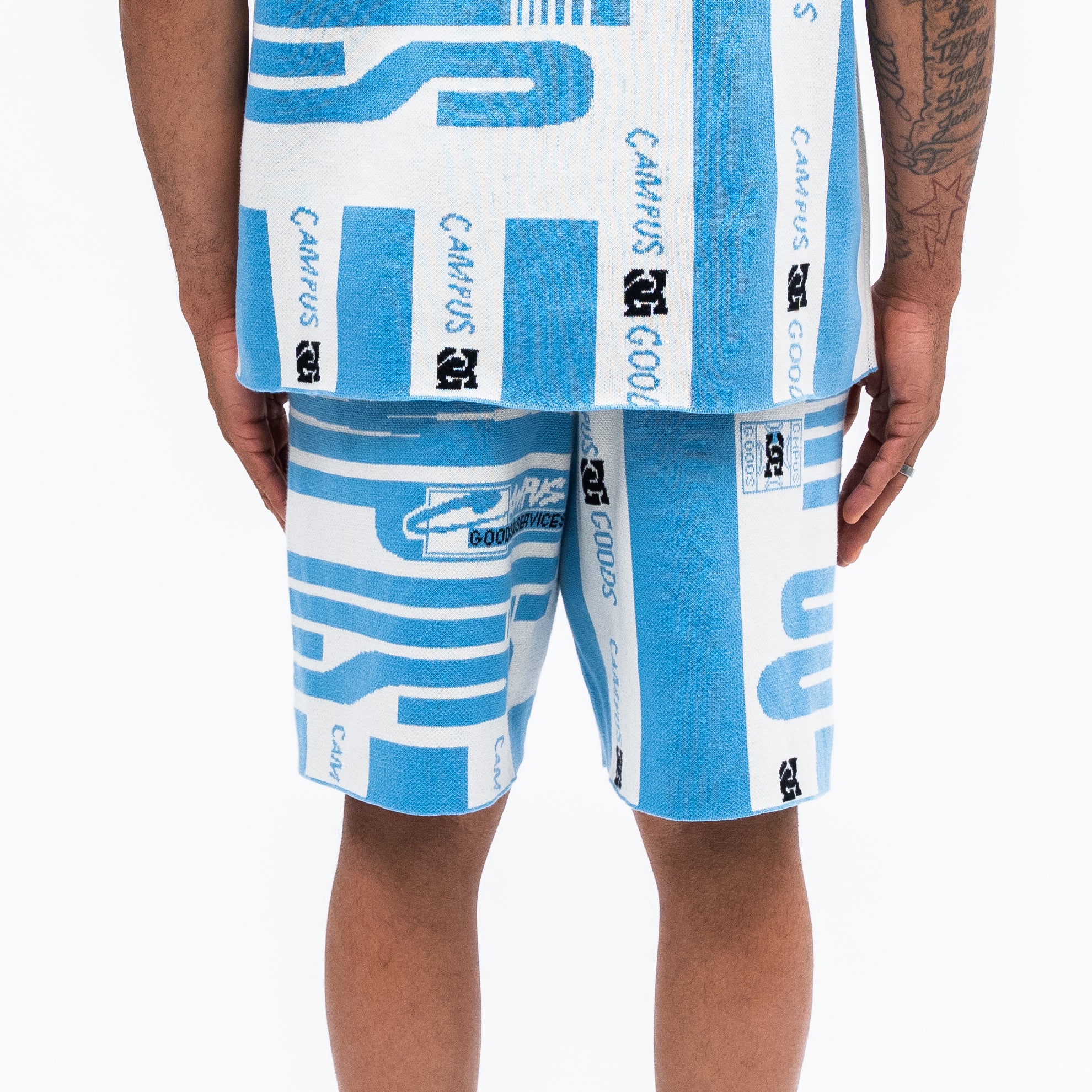 Campus Knit Shorts - Blue