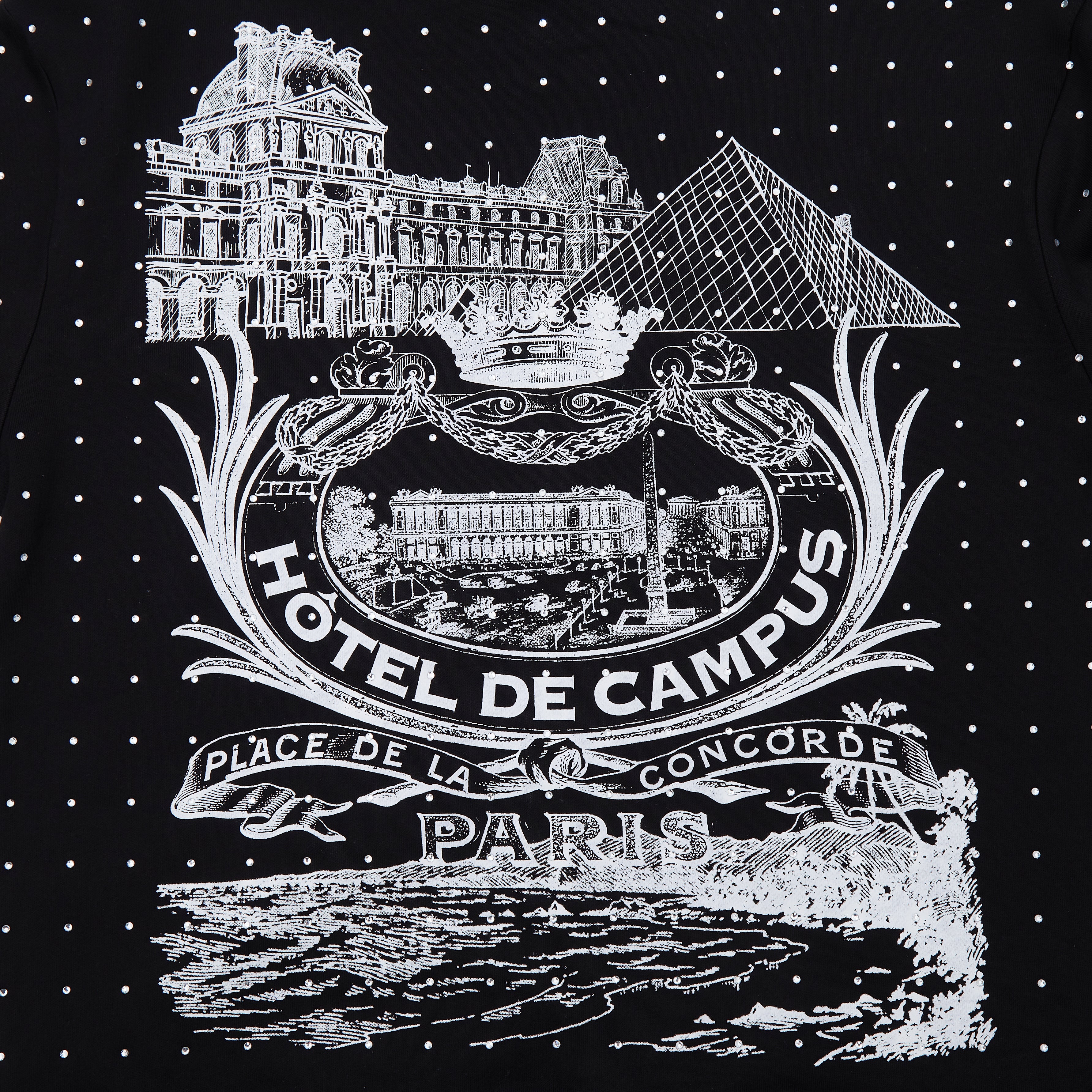 Louvre Zip Up Hoodie (Black)