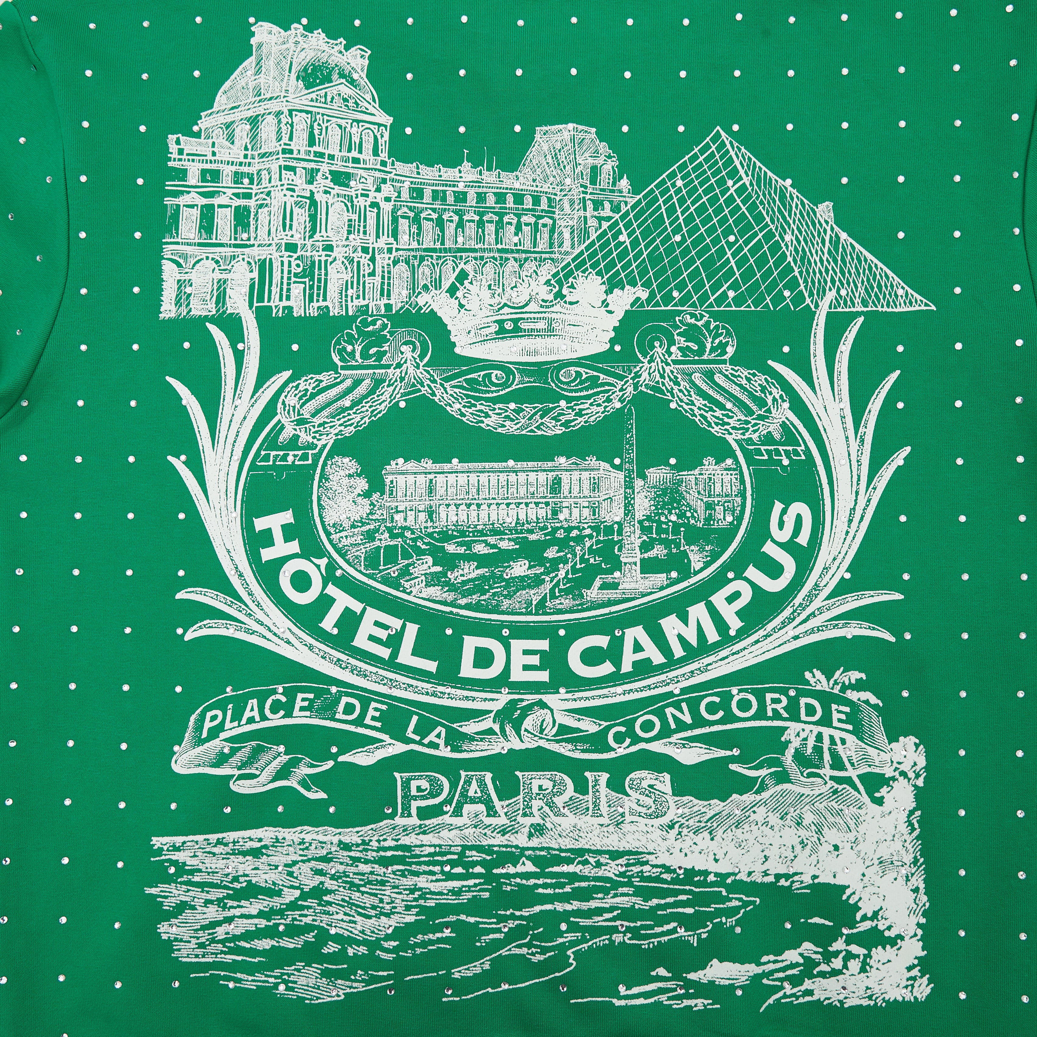 Louvre Zip Up Hoodie (Sun Fade Wash Green)