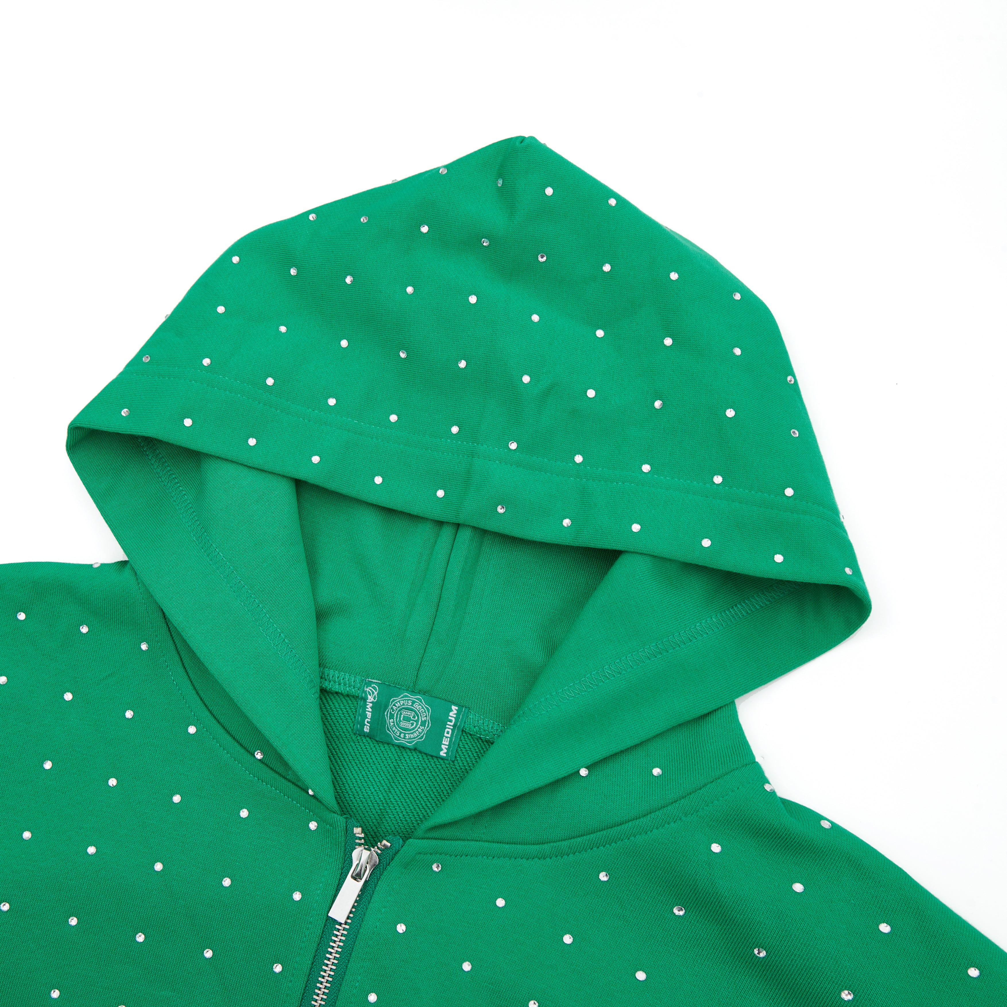 Louvre Zip Up Hoodie (Sun Fade Wash Green)