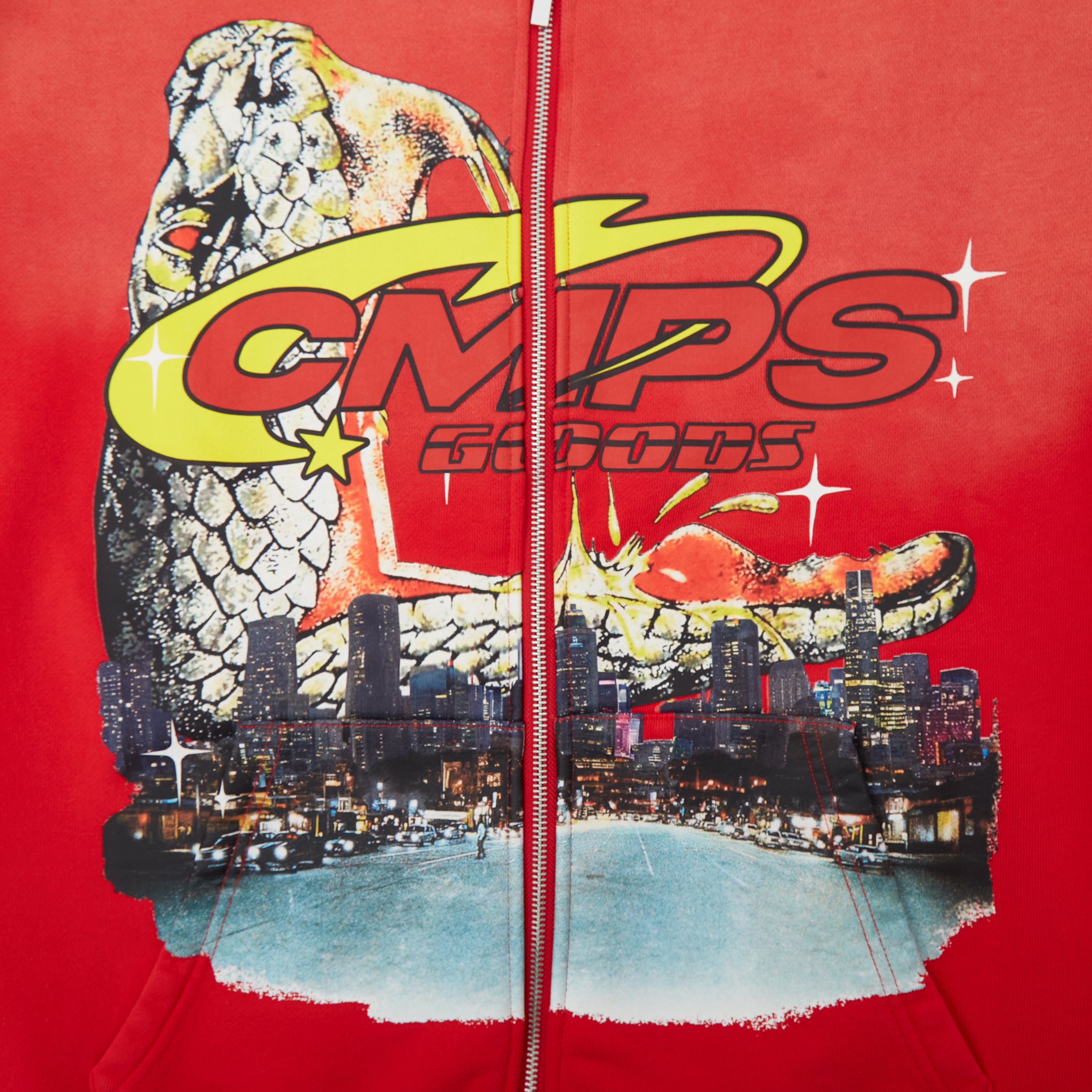 OFTR Zip Up Hoodie (Sun Fade Red)