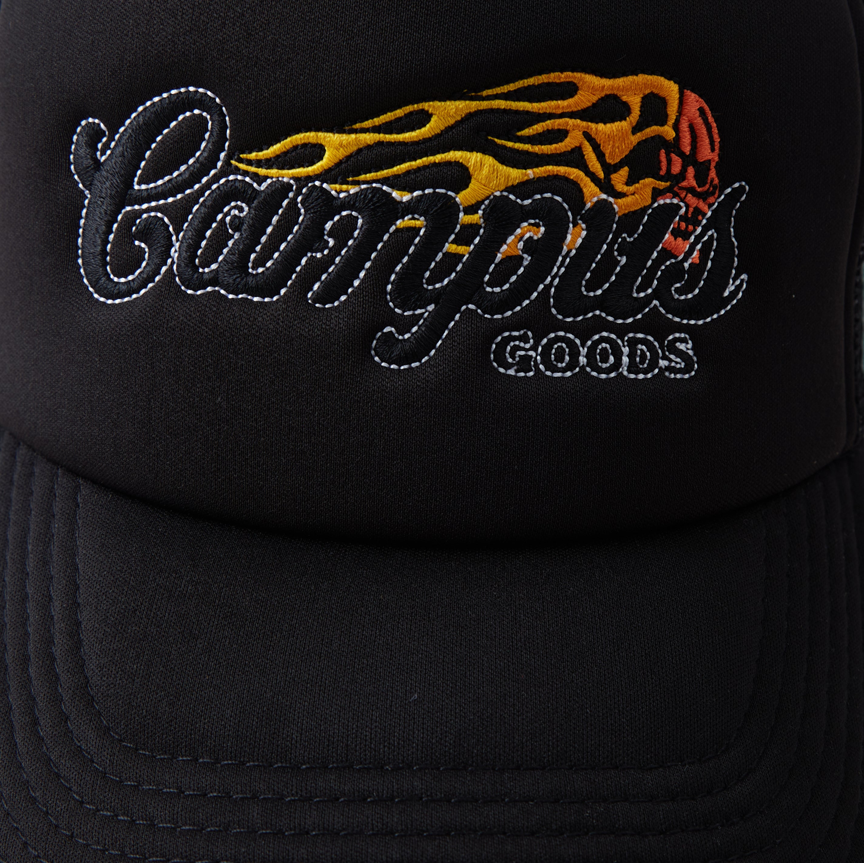 Road Trip Trucker Snapback Hat (Black/Black)