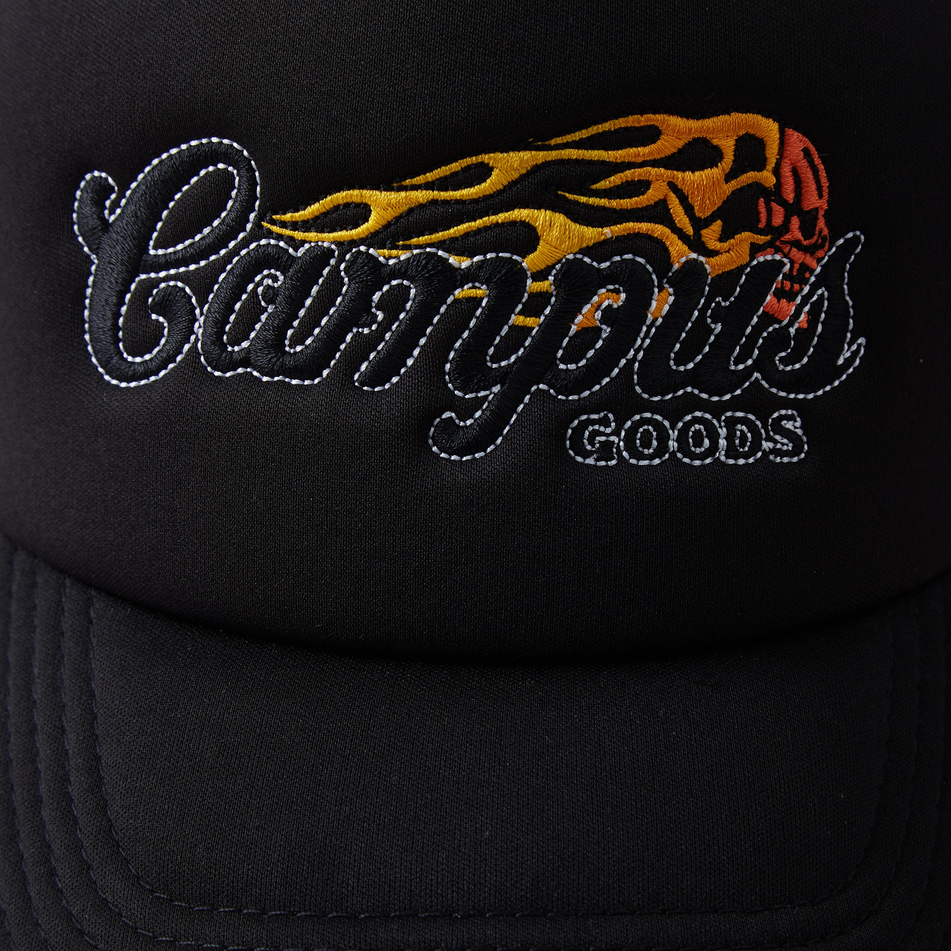 Road Trip Trucker Snapback Hat (Black/Black)