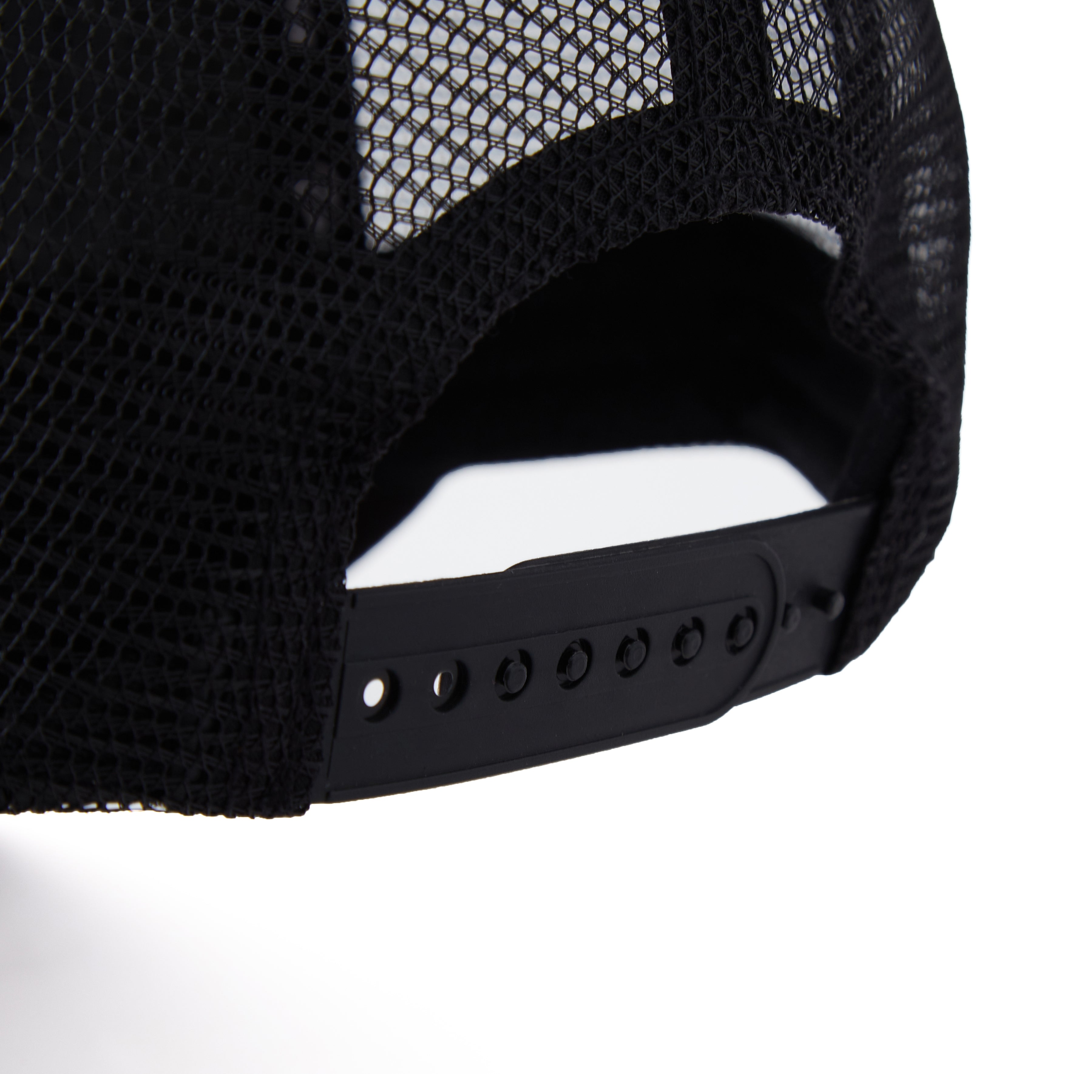 Road Trip Trucker Snapback Hat (Black/Black)