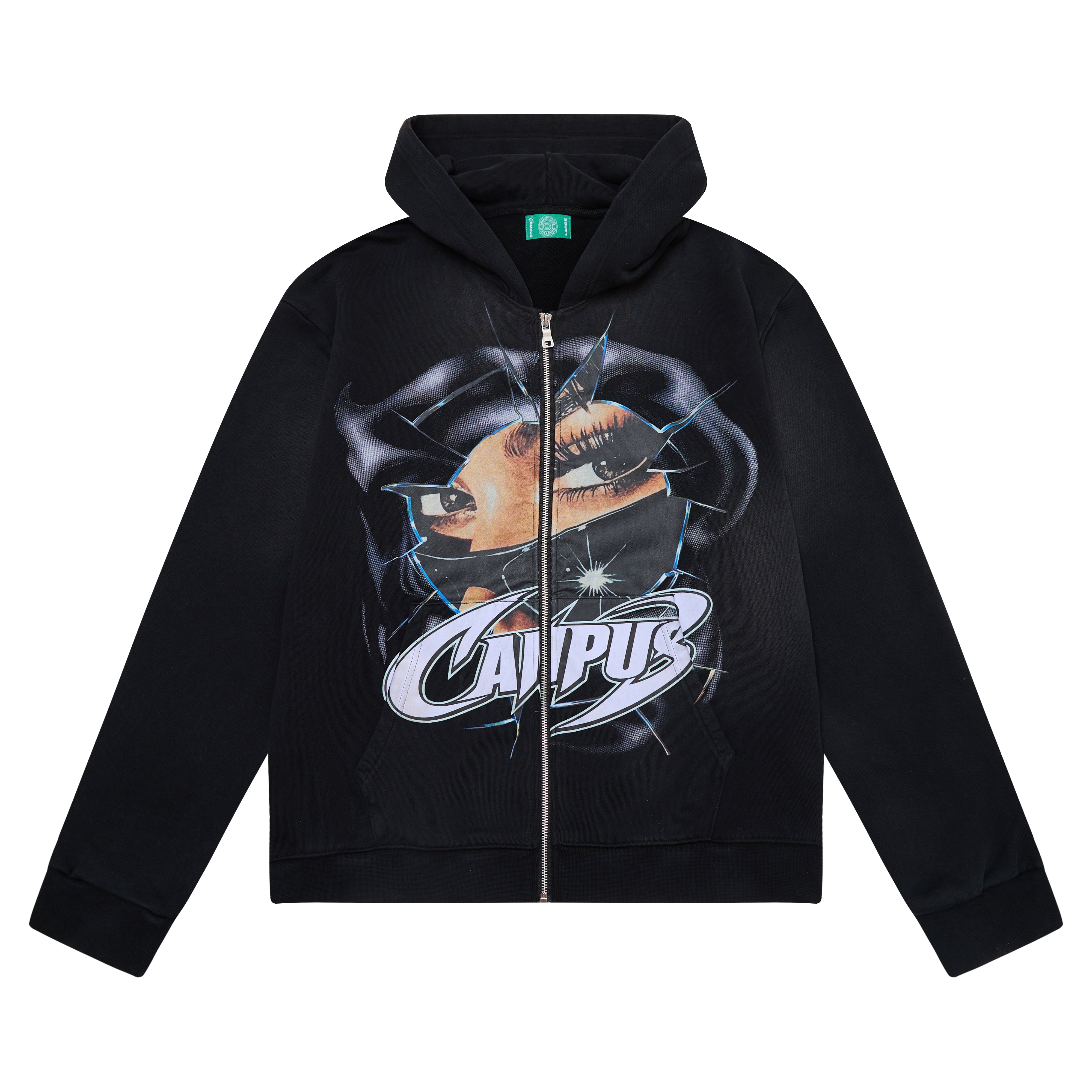 Mirage Zip-Up Hoodie - Black