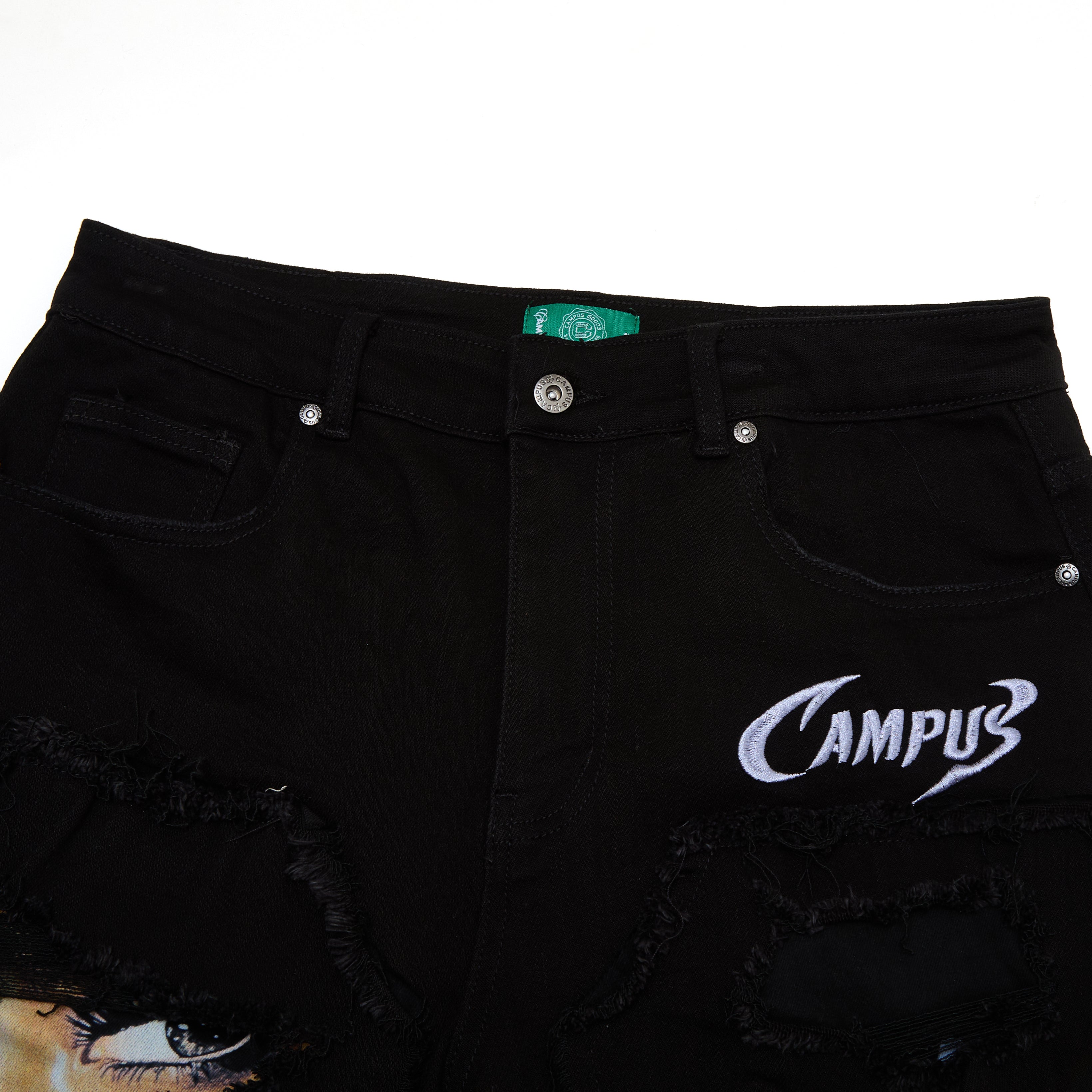 Mirage Denim Jorts - Black