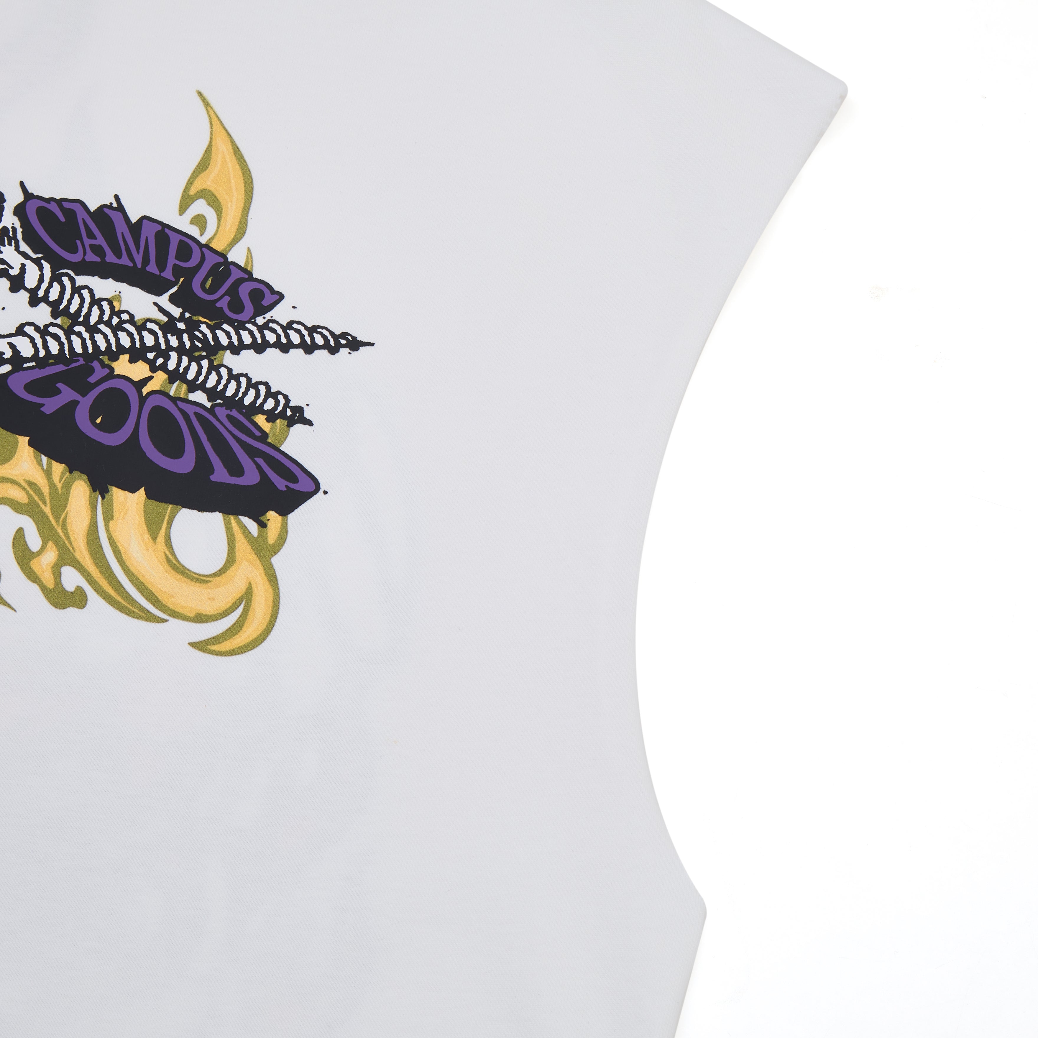Screwed Cutoff Tee - Cream