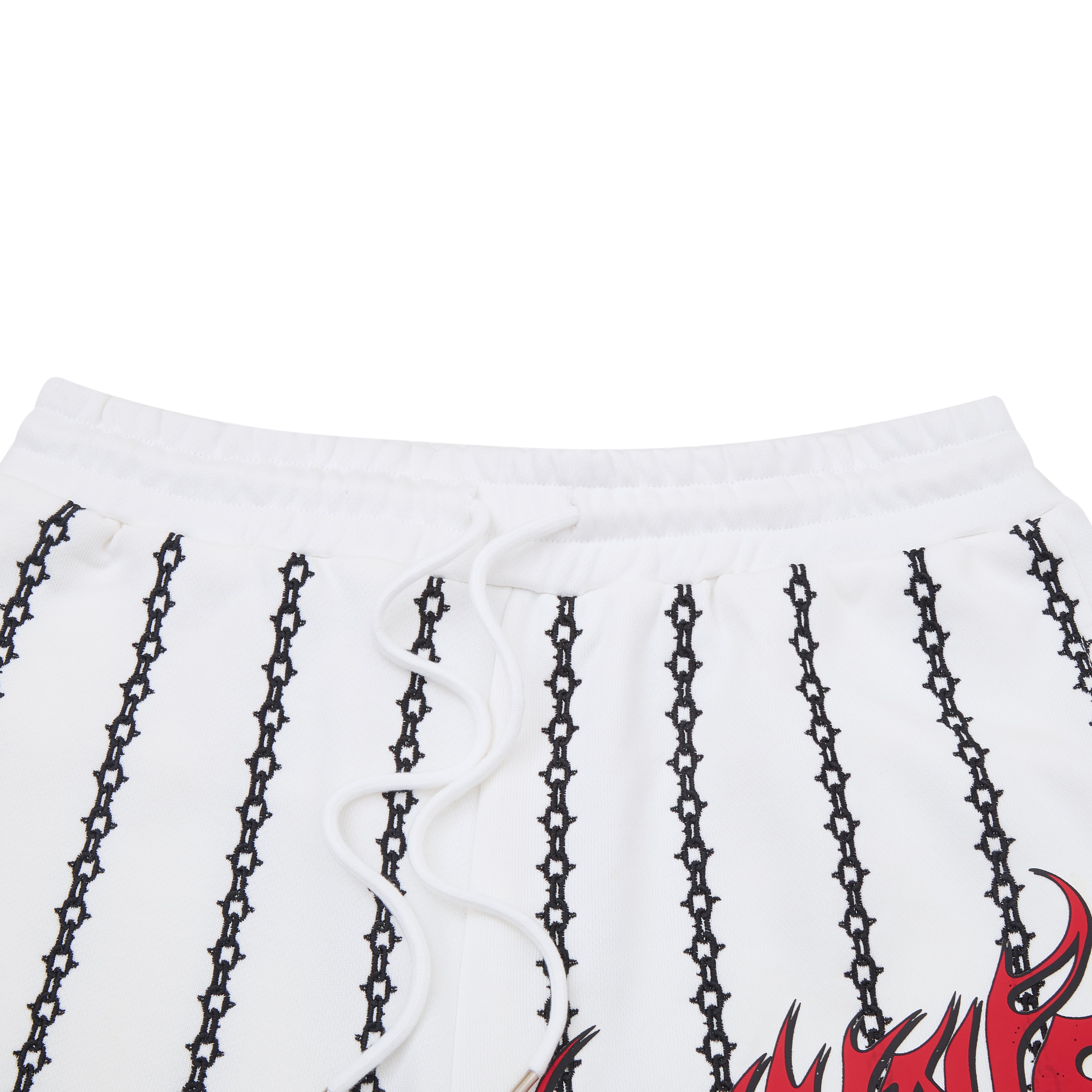 Chainstripe Embroidered Shorts