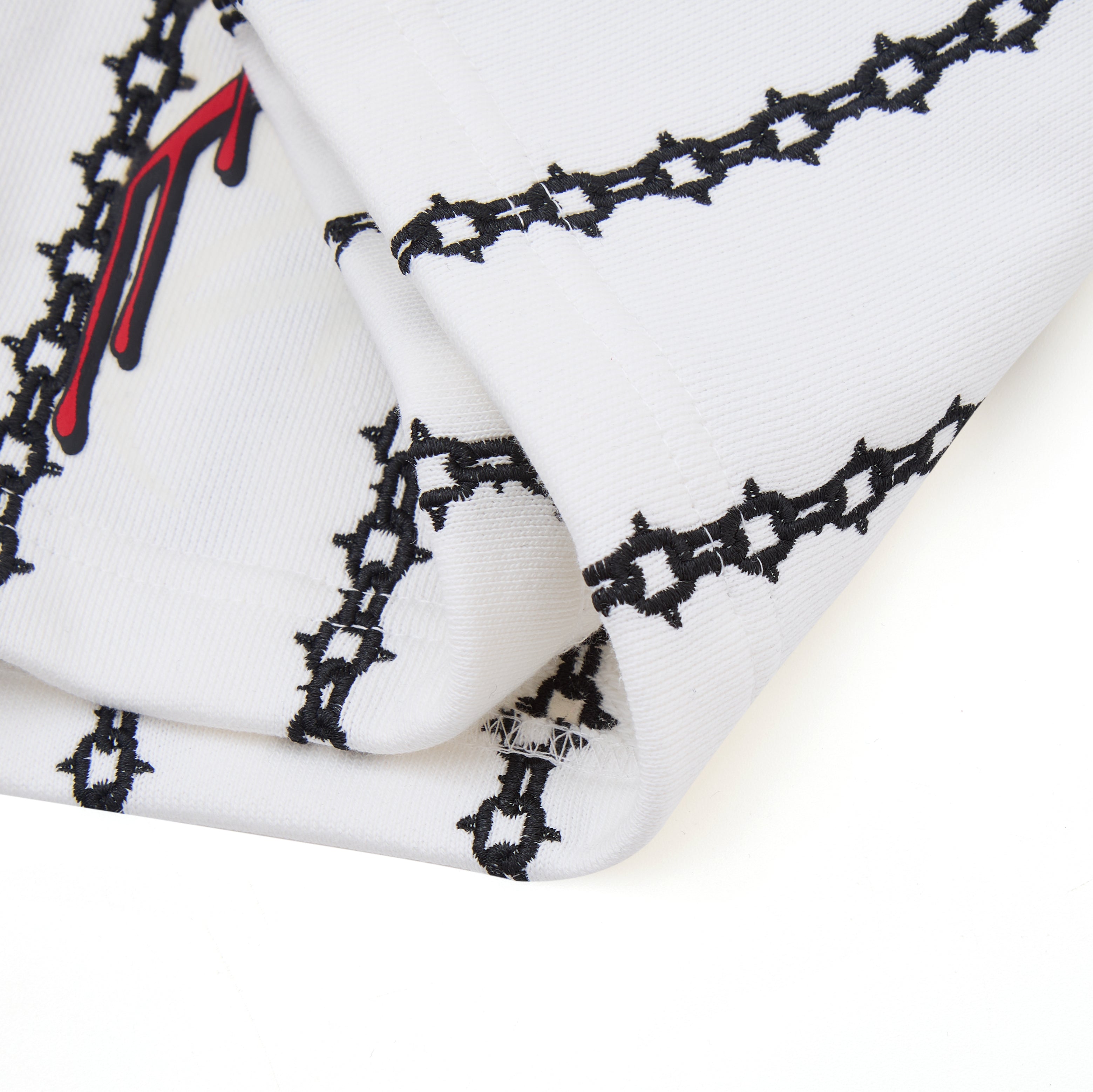 Chainstripe Embroidered Shorts