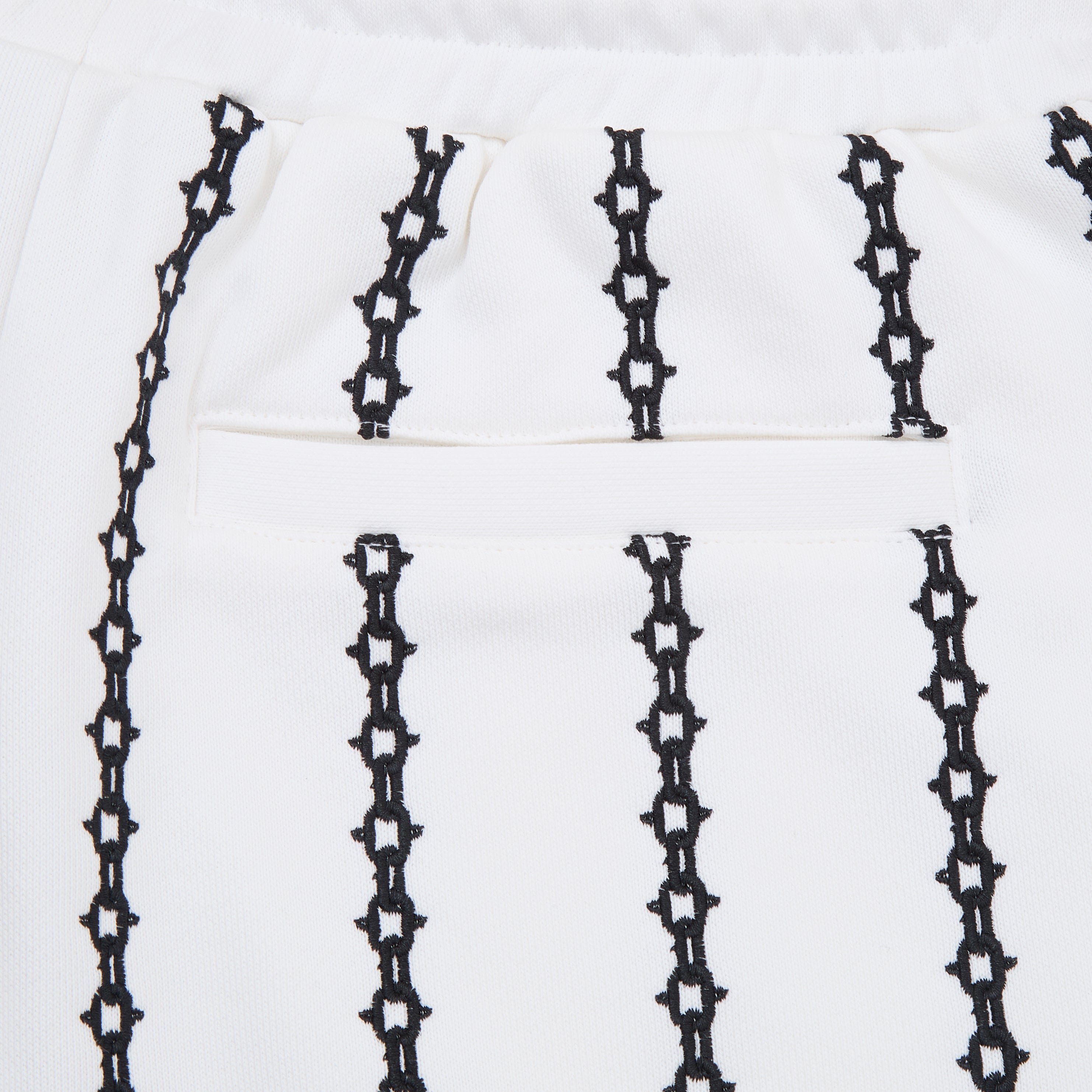 Chainstripe Embroidered Shorts
