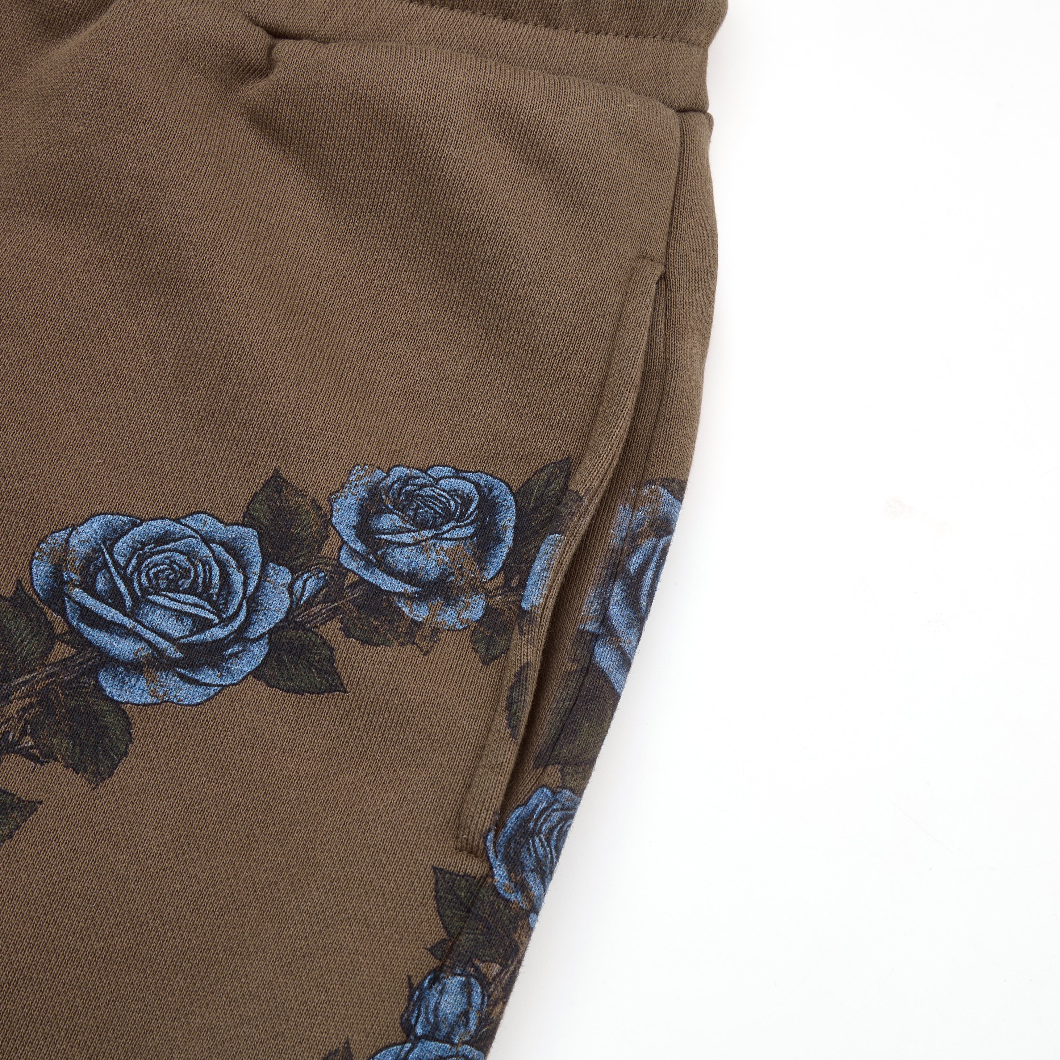 Burning Heart Sweat Shorts - Brown