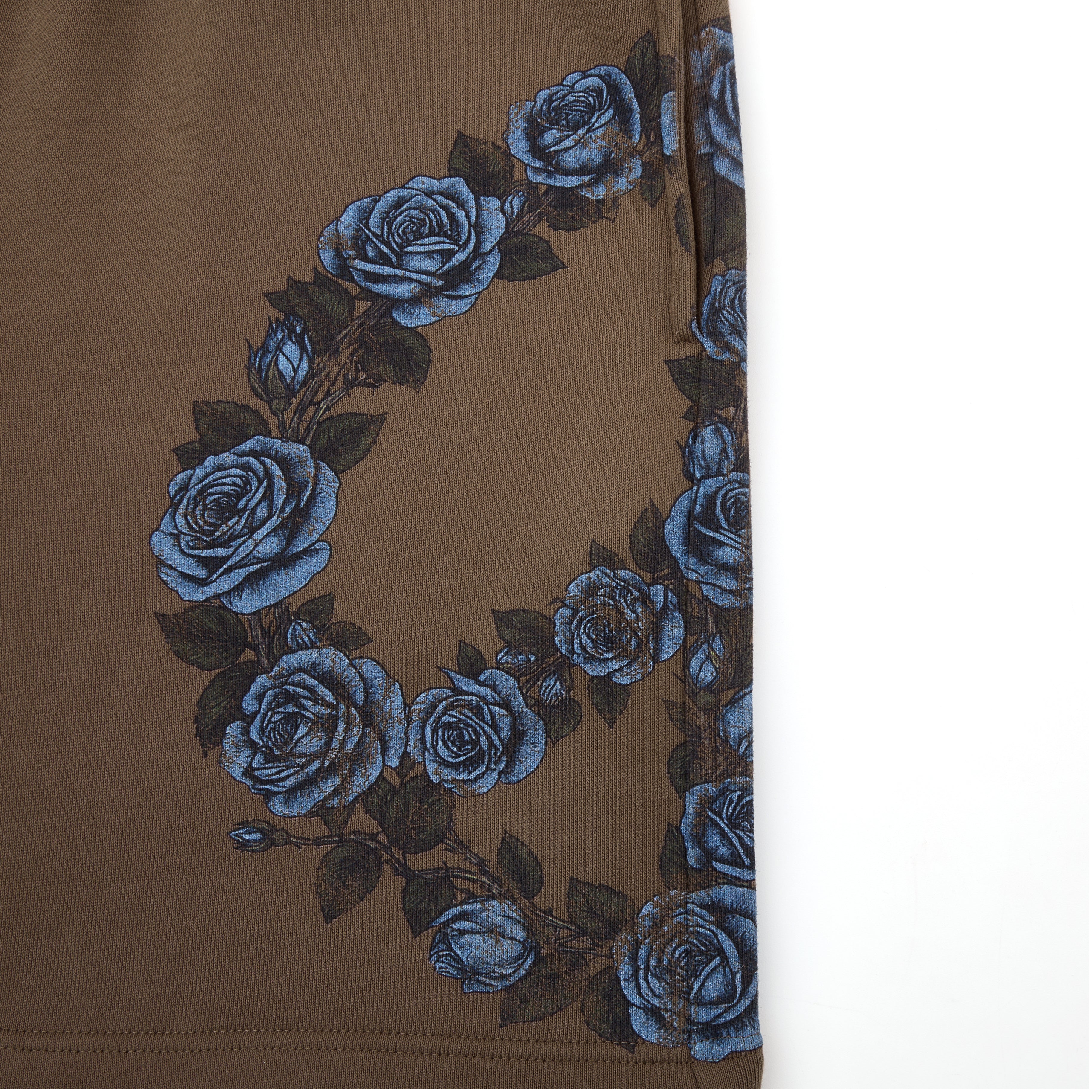 Burning Heart Sweat Shorts - Brown