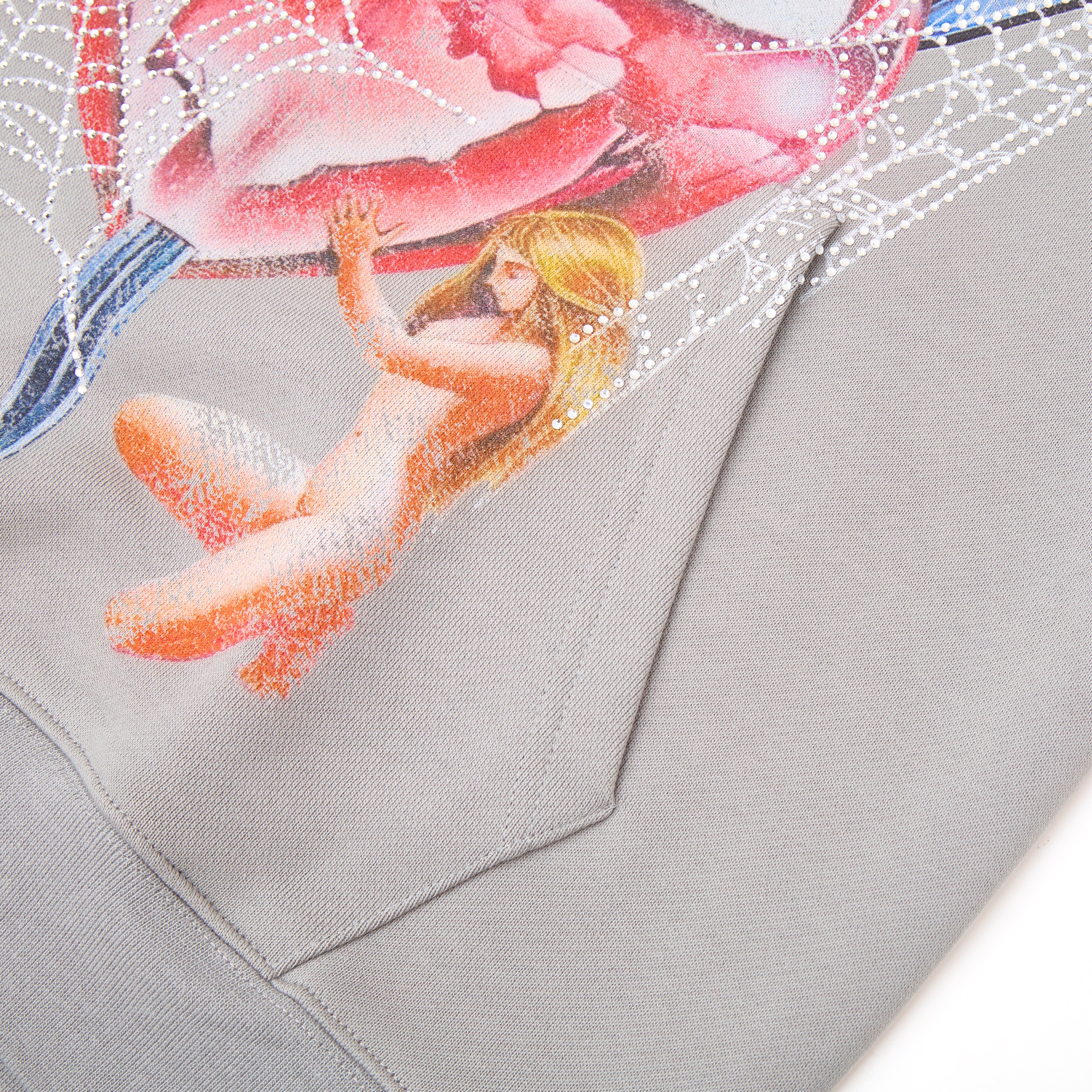 Broken Web Hoodie - Grey