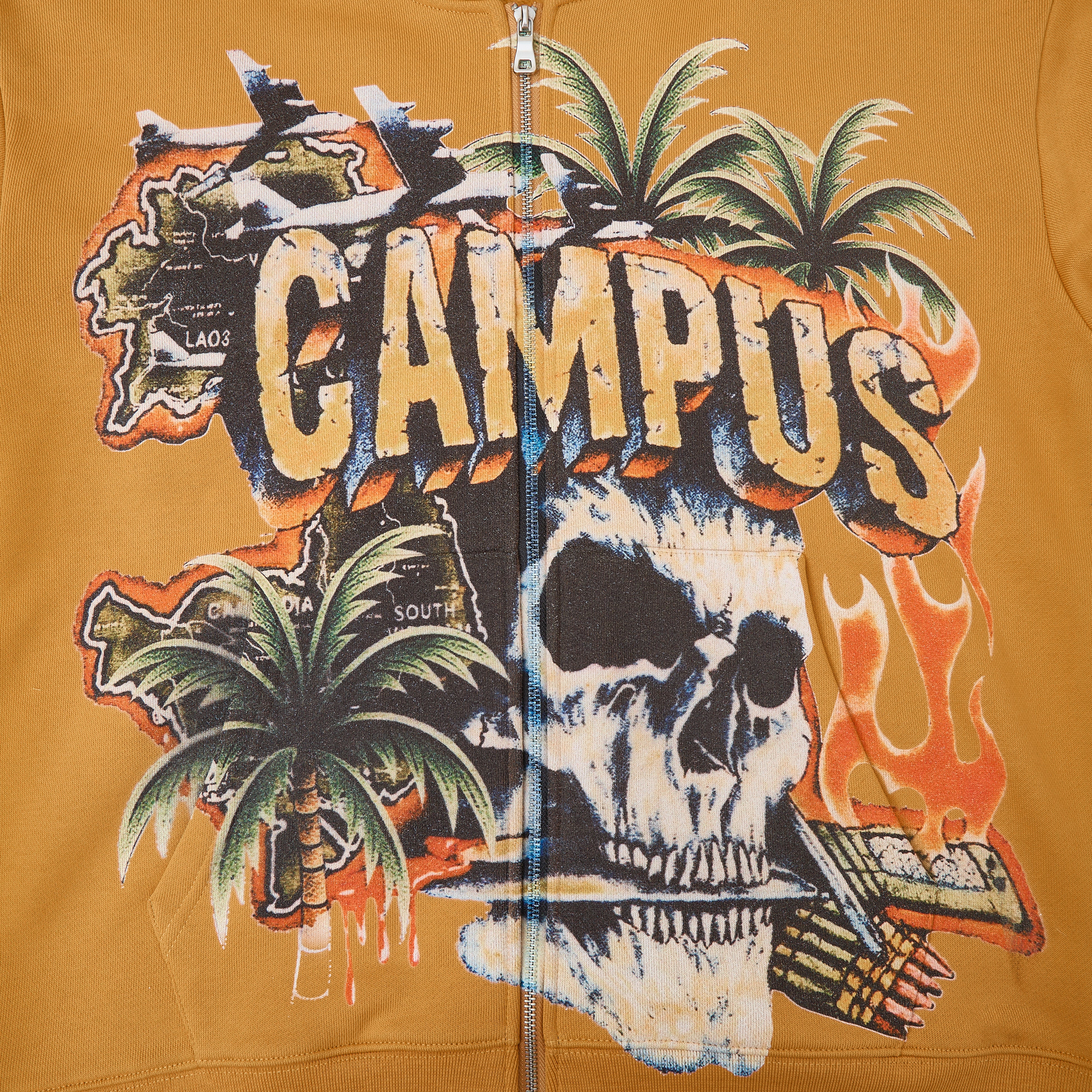 Peacekeeper Zip-Up Hoodie - Yellow