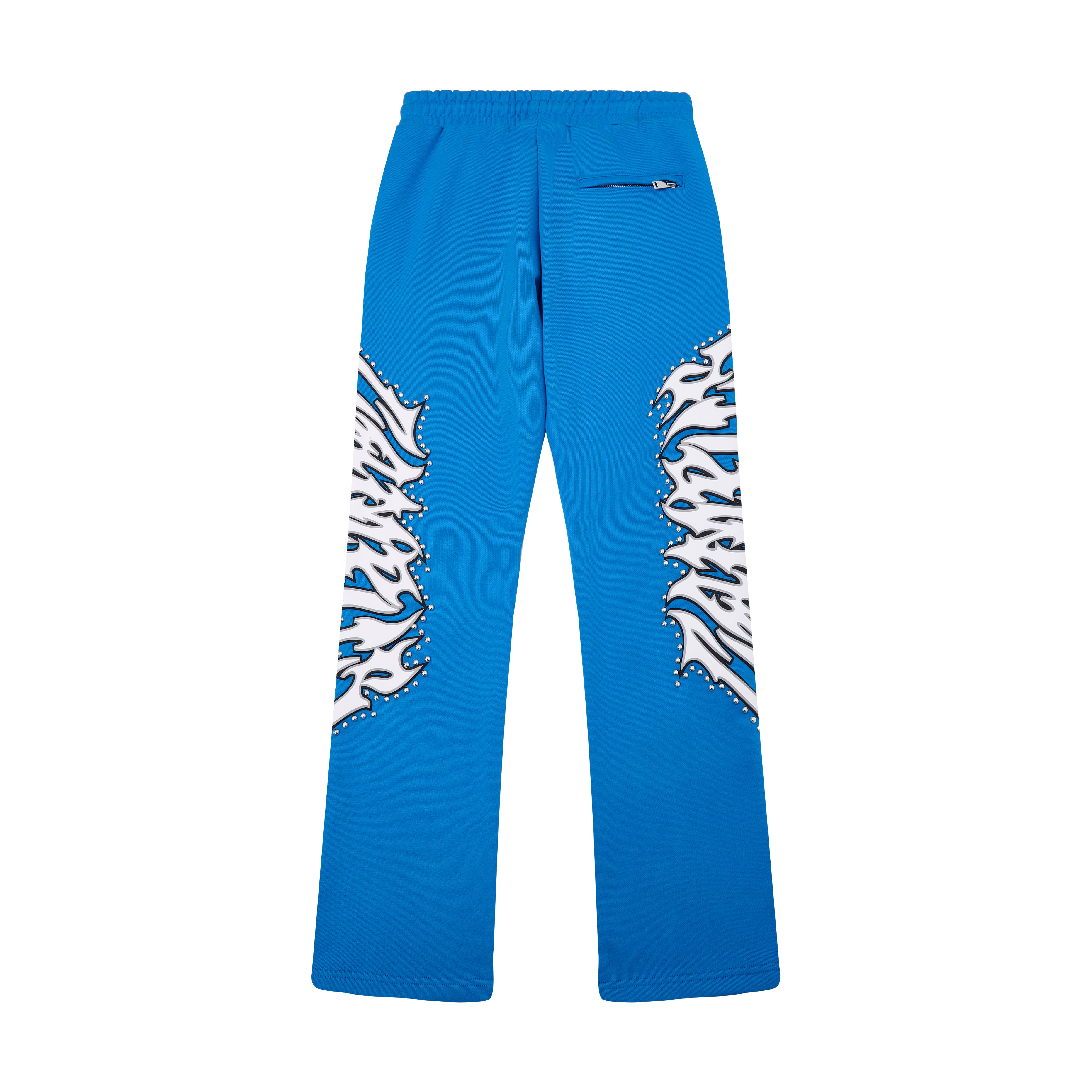 Misfit Studded Terry Flare Sweatpants (Blue)