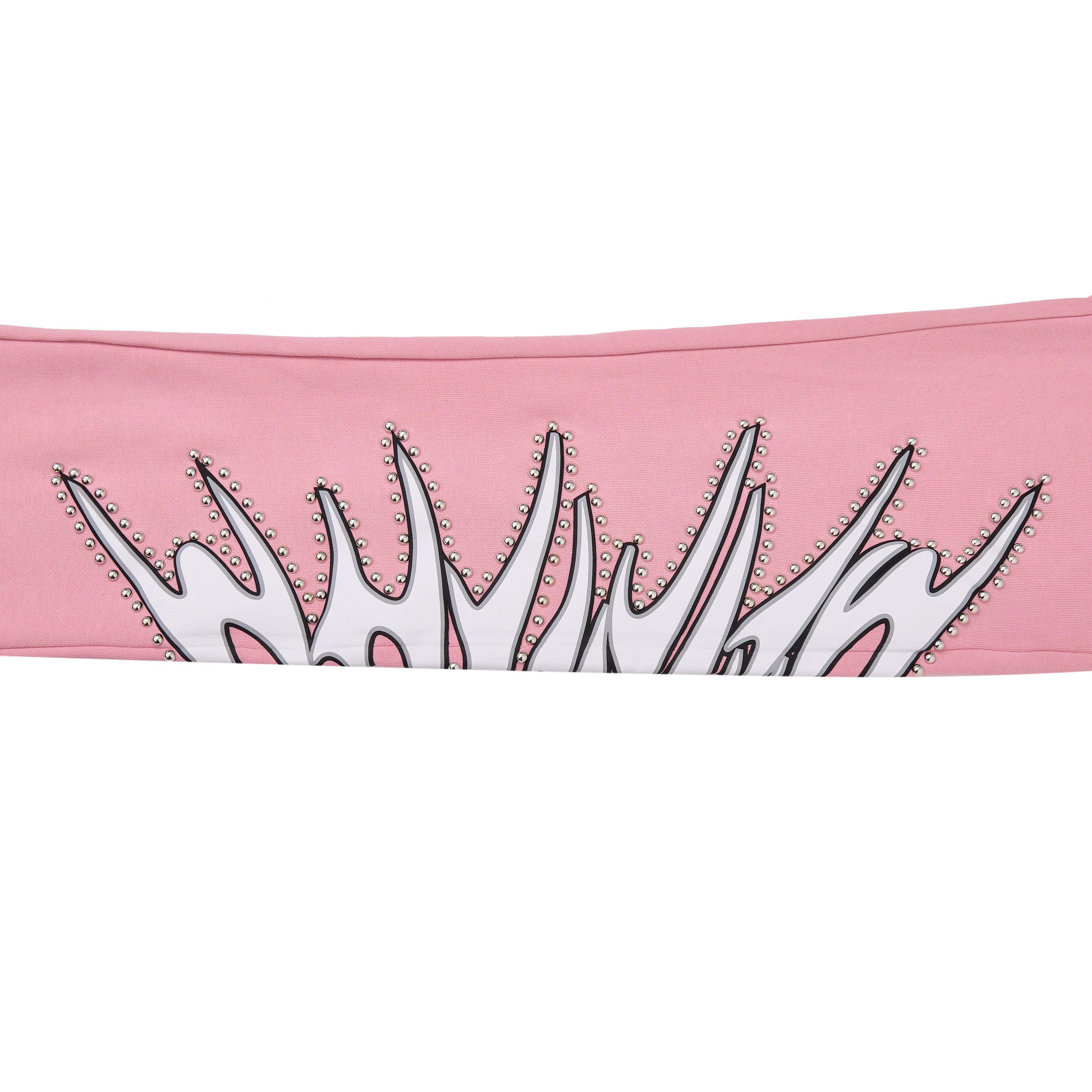 Misfit Studded Terry Flare Sweatpants (Pink)