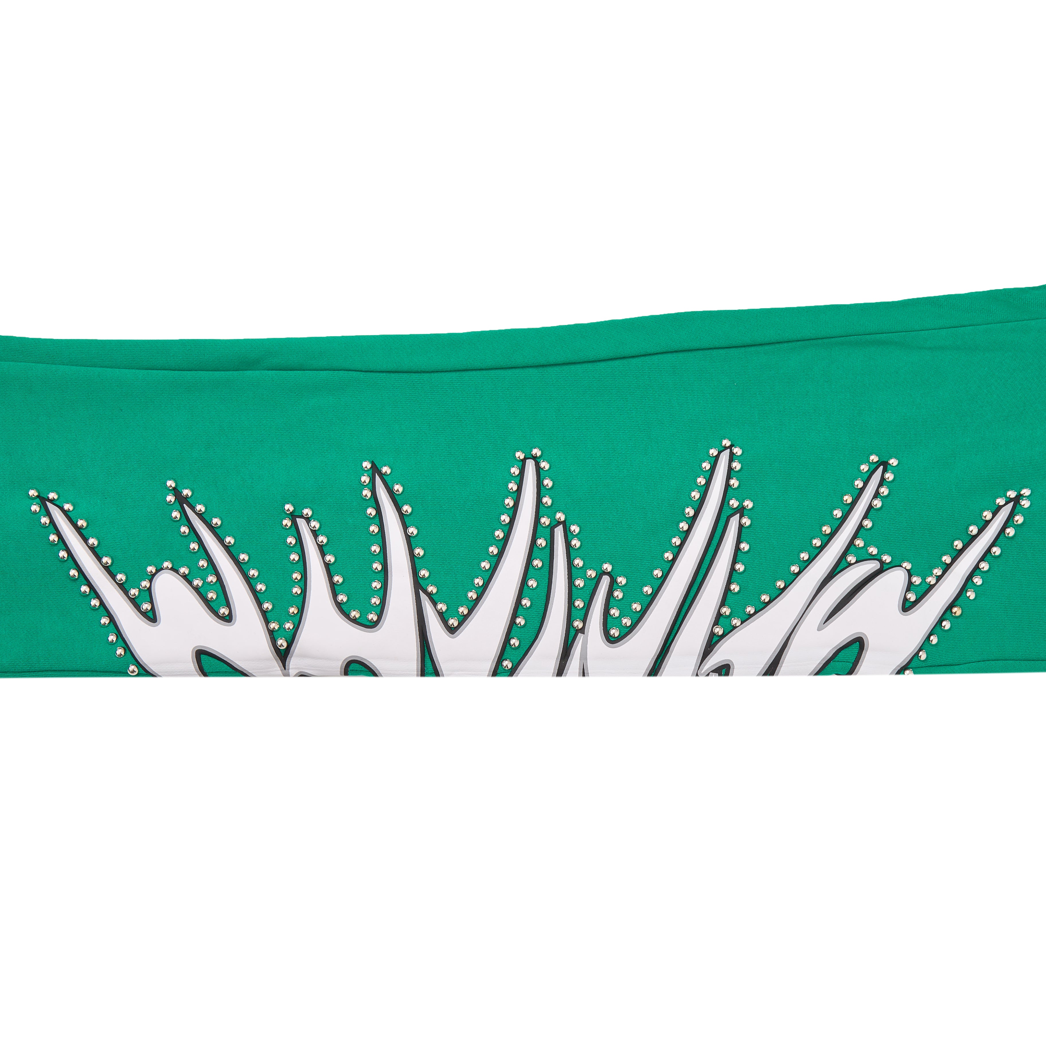 Misfit Studded Terry Flare Sweatpants (Green)