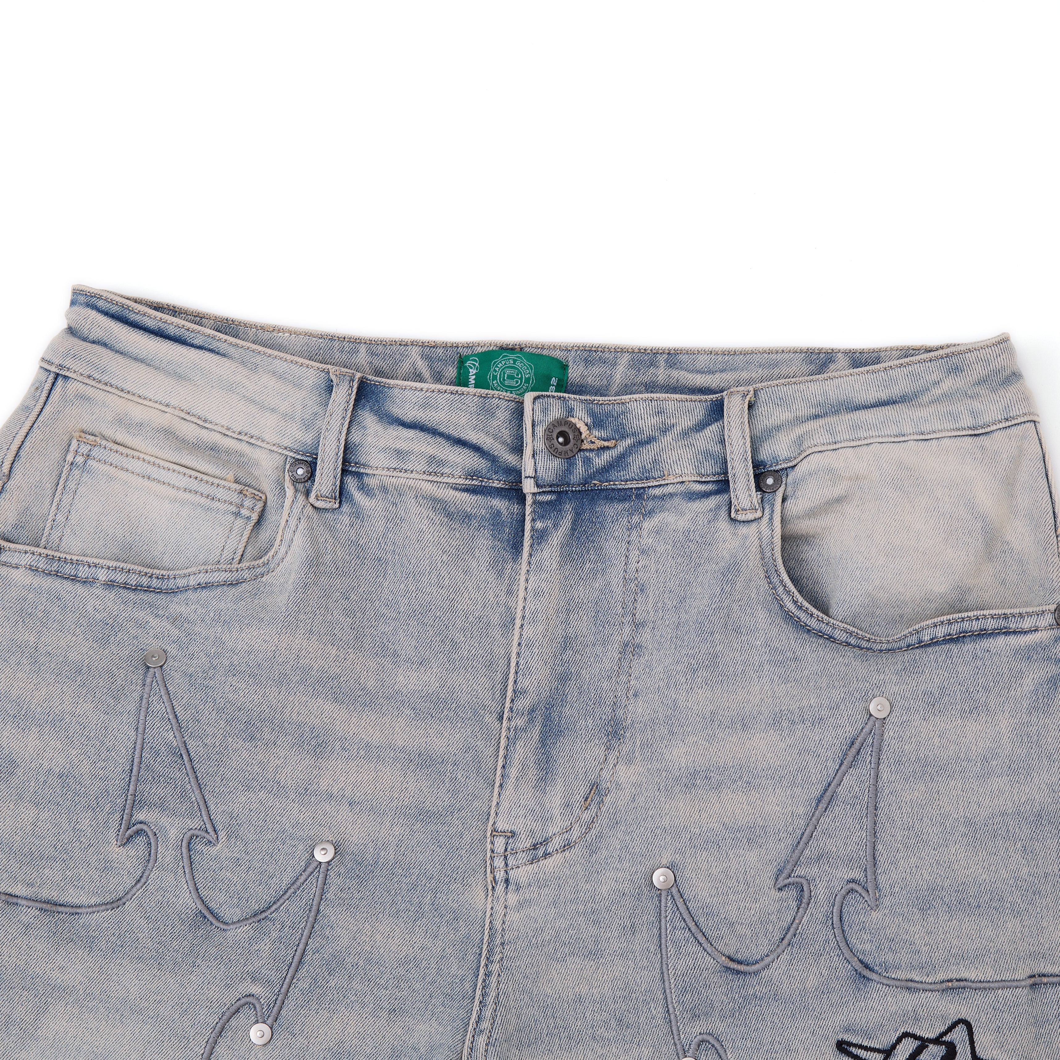 Tribal Jorts (Blue Wash)