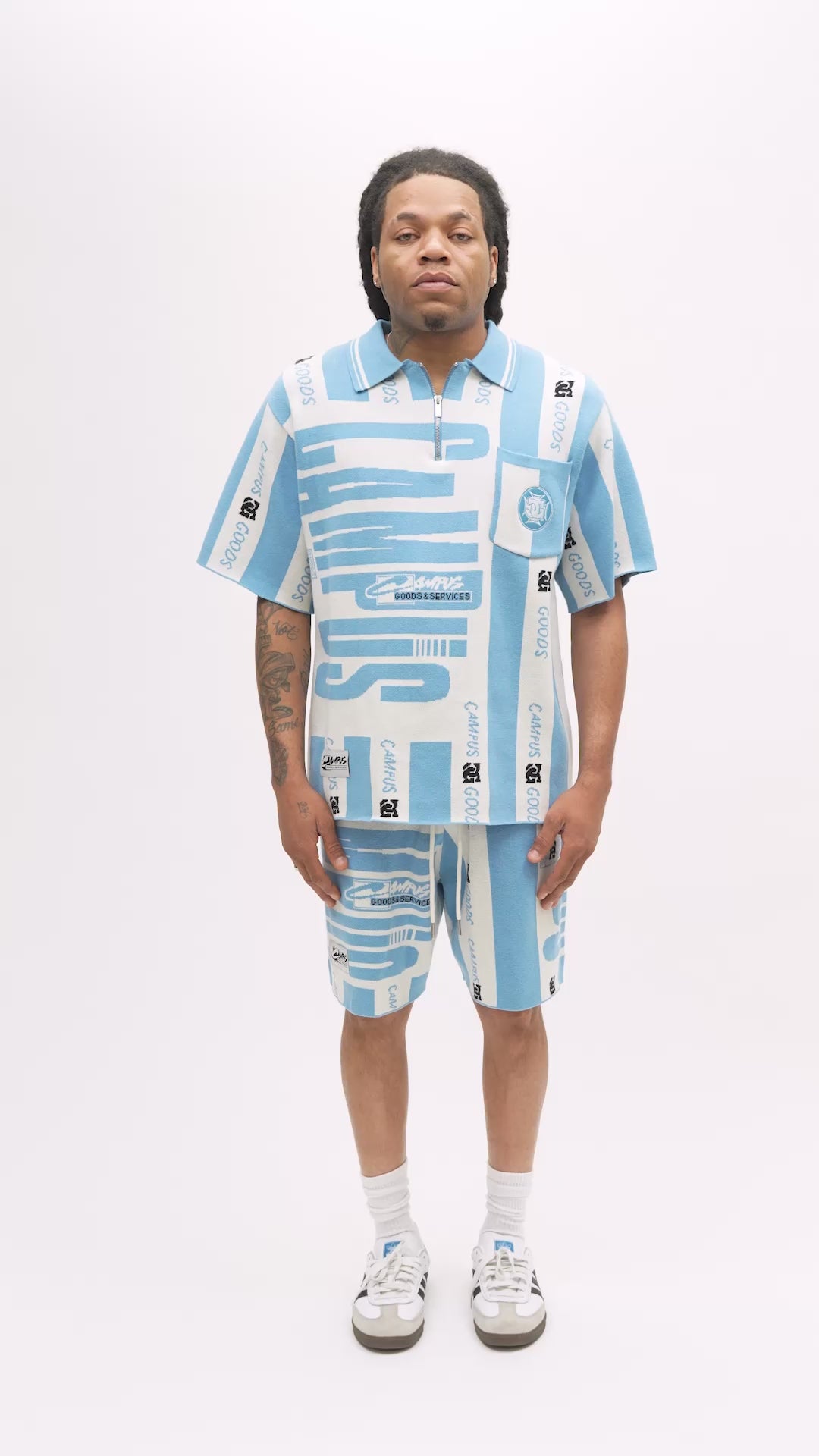 Campus Knit Polo - Blue